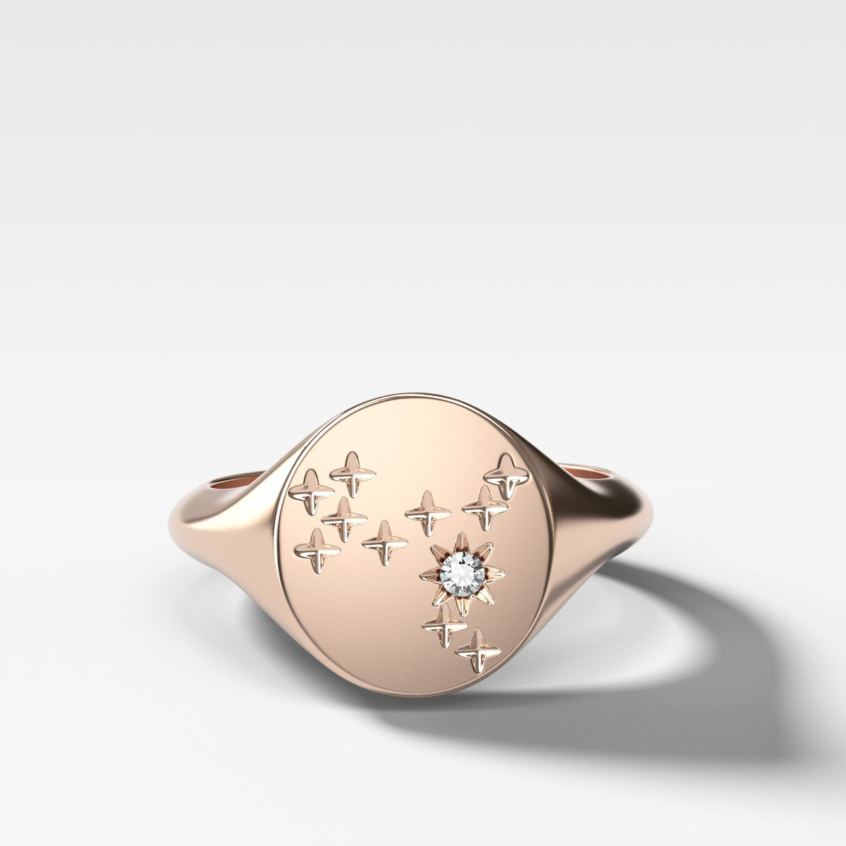Starry Night Signet Ring by Good Stone in Rose GoldStarry Night Signet Ring by Good Stone in Rose Gold