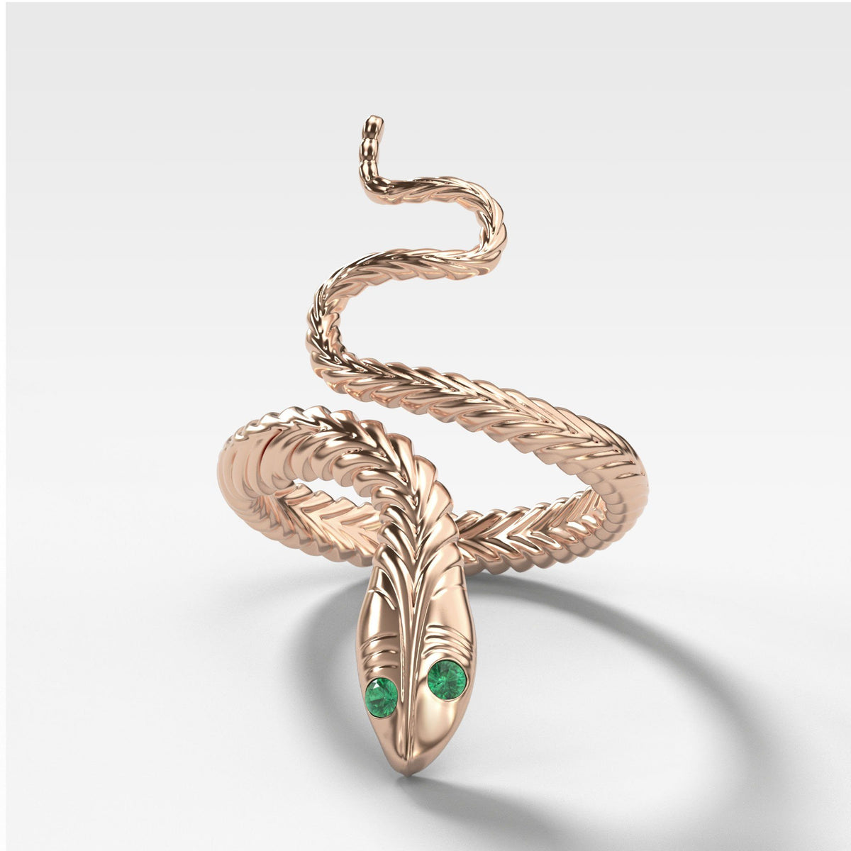 Snake Ring by Good Stone in Rose Gold