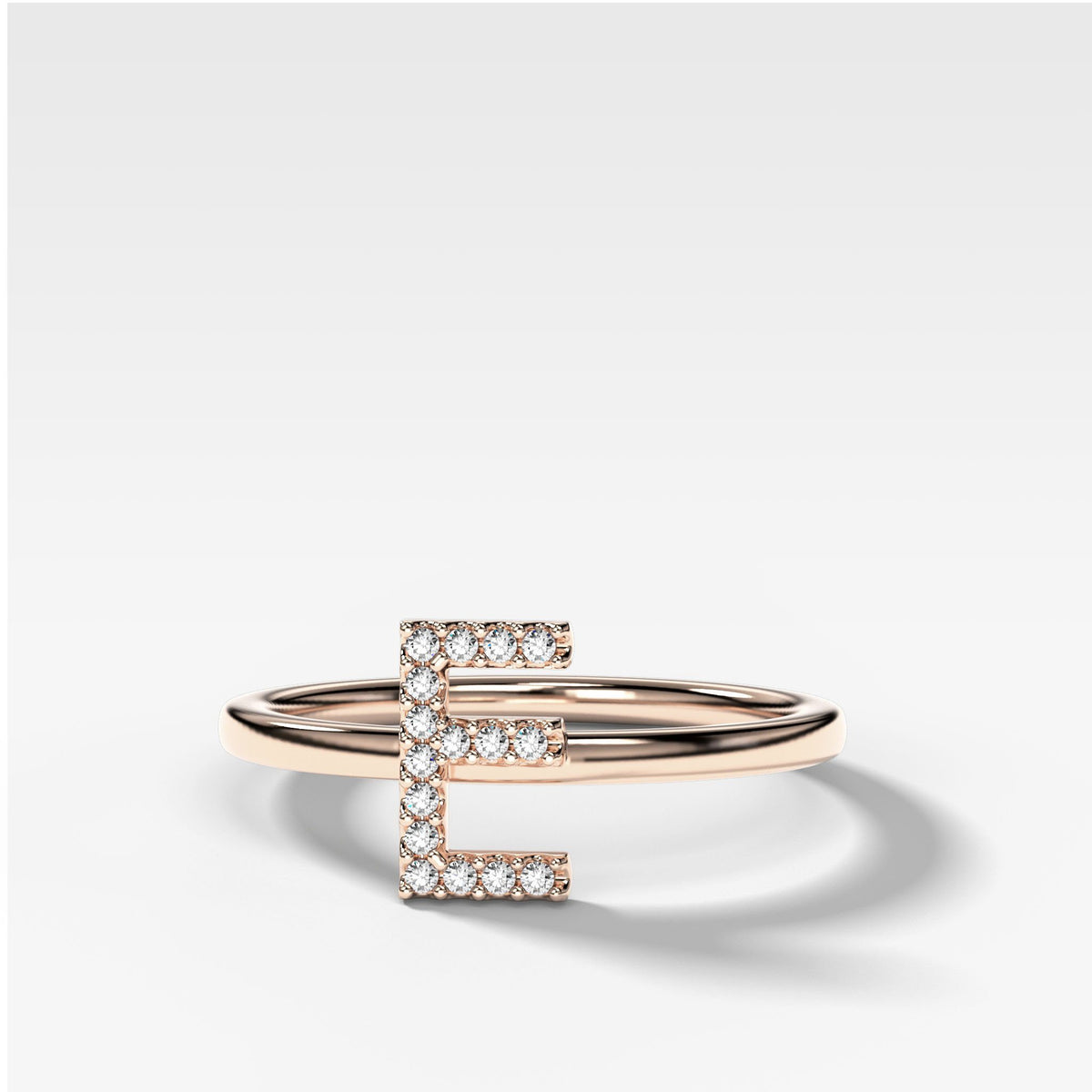 Initial Ring by Good Stone in Rose Gold