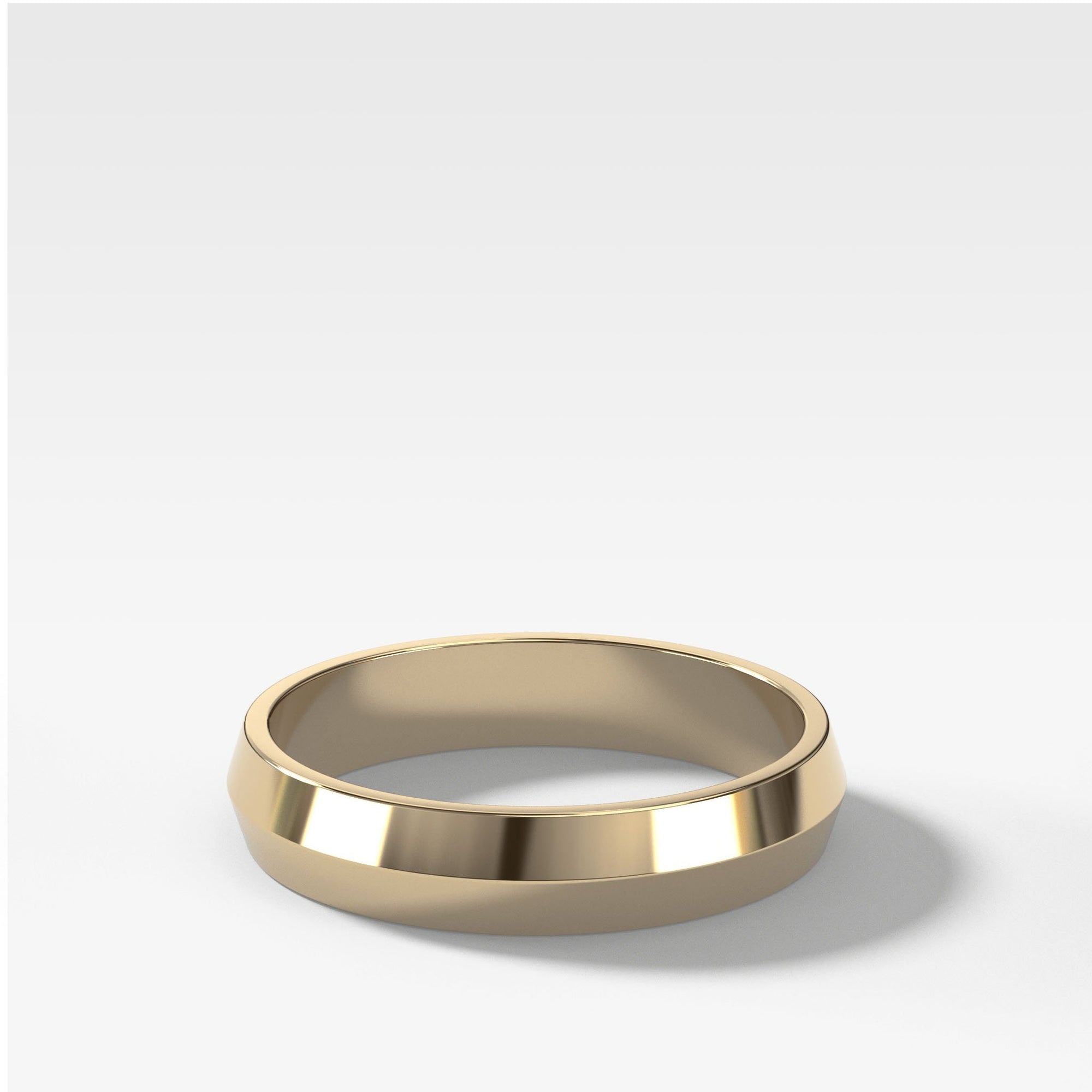 Butter Knife Edge Ring (4mm) by Good Stone in Yellow Gold