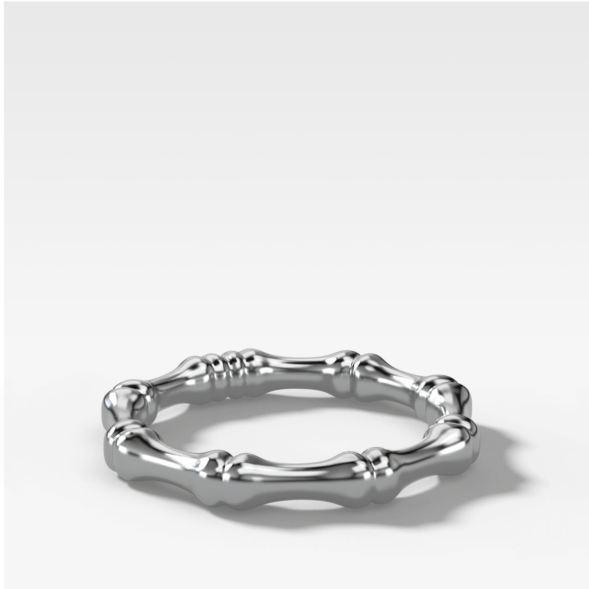 Bare Bones Stacker (3mm) Band by Good Stone in White Gold