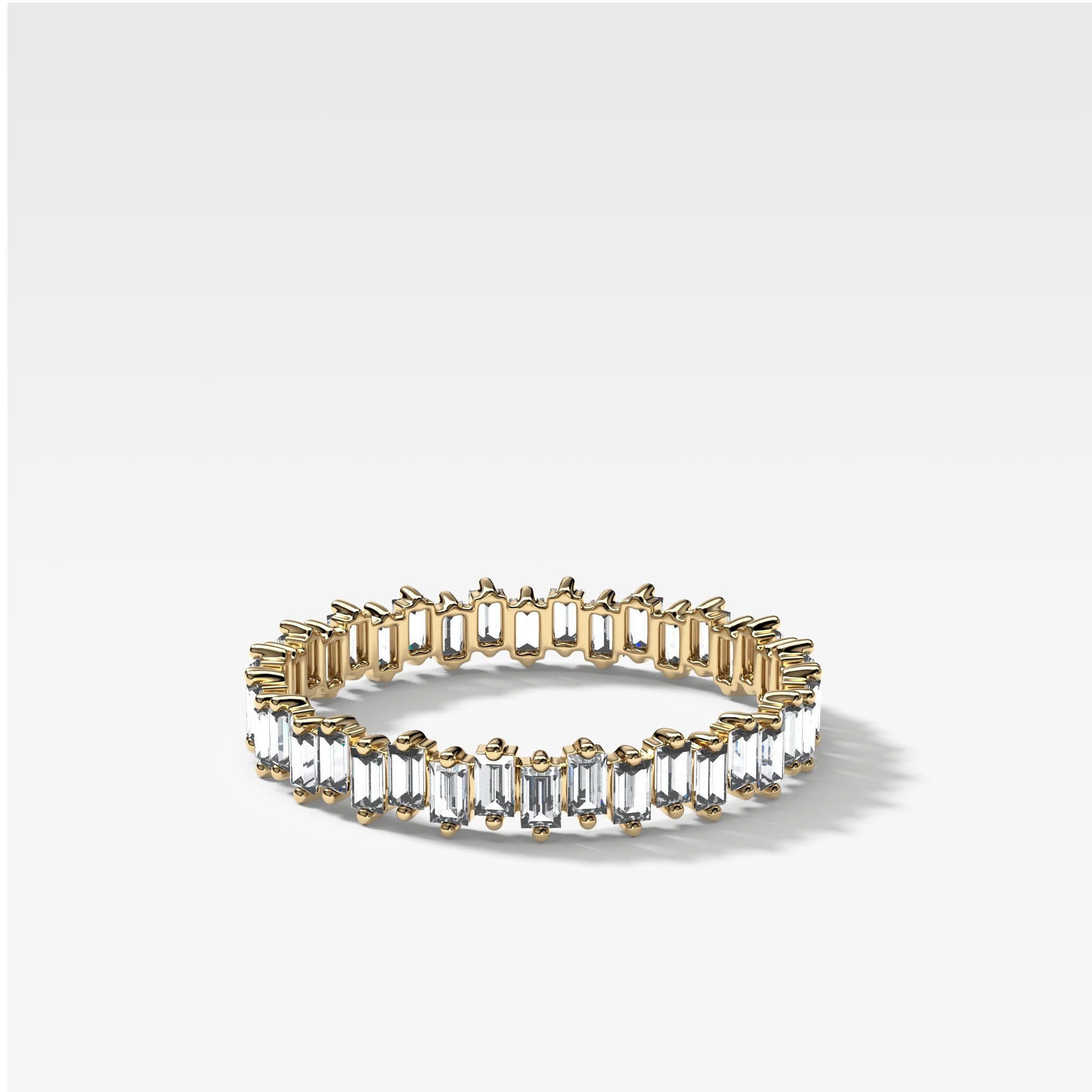 Baby Baguette Eternity Stacker by Good Stone in Yellow Gold