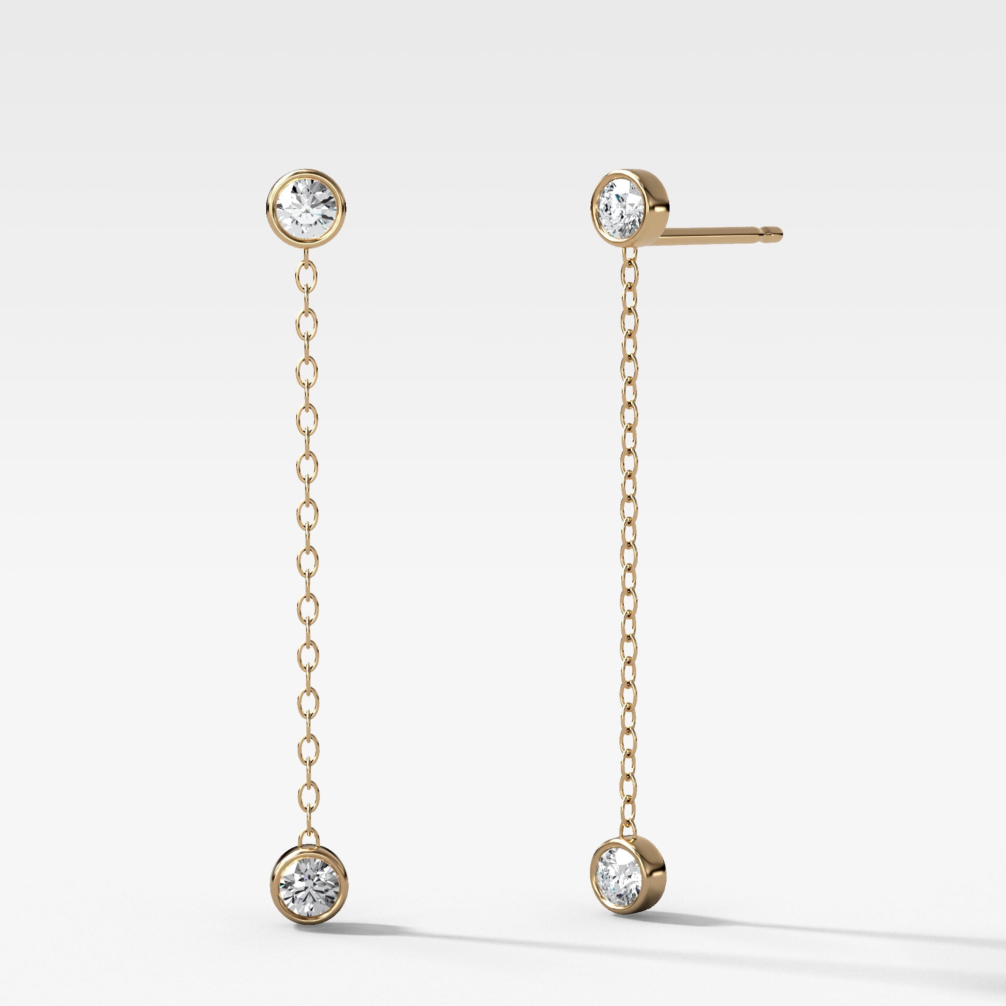 14K Yellow Gold Freshwater Pearl Paperclip Chain Drop Earrings |  effyjewelry.com