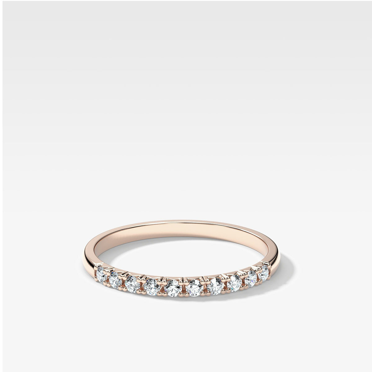 French Pavé Stacker by Good Stone in Rose Gold