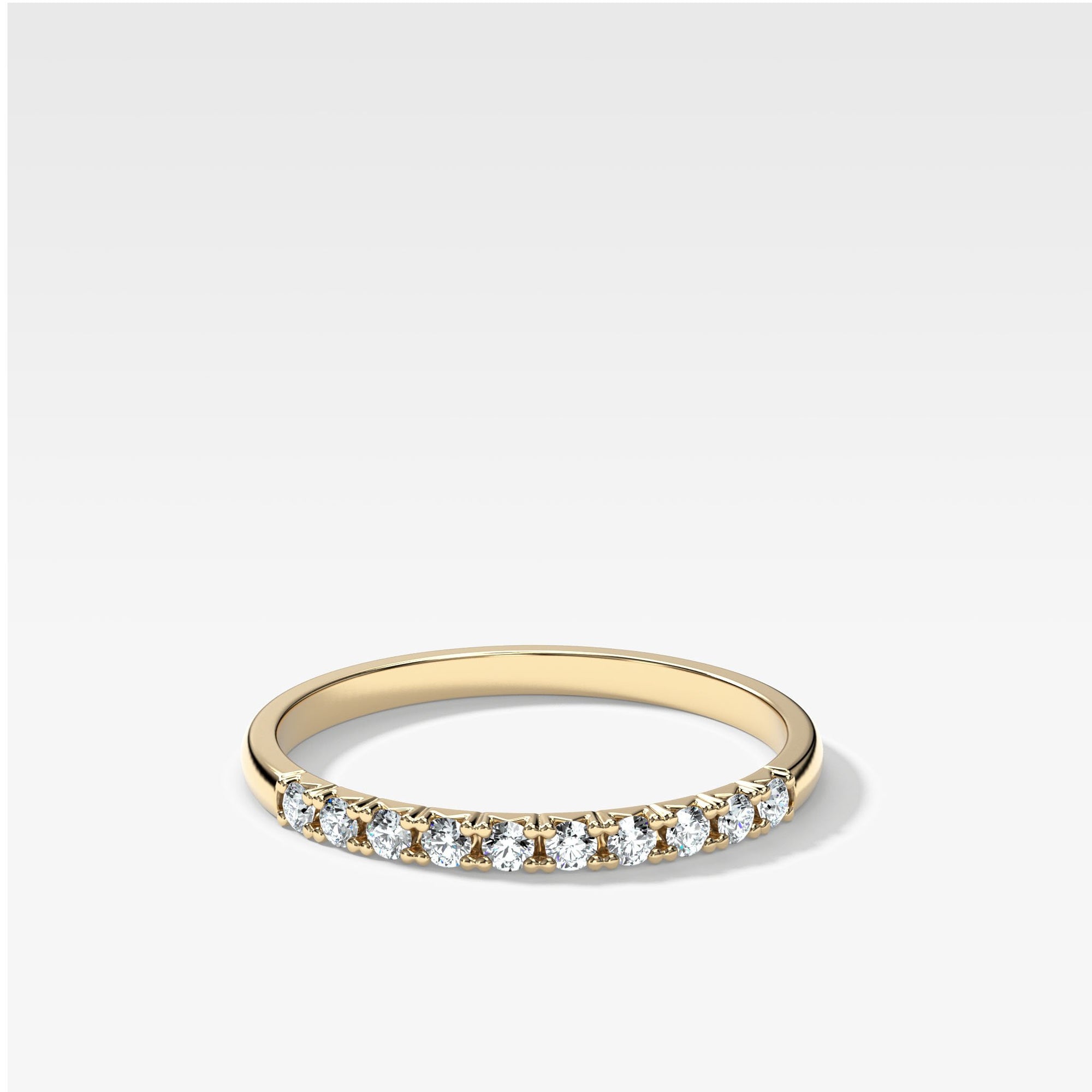 French Pavé Stacker by Good Stone in Yellow Gold