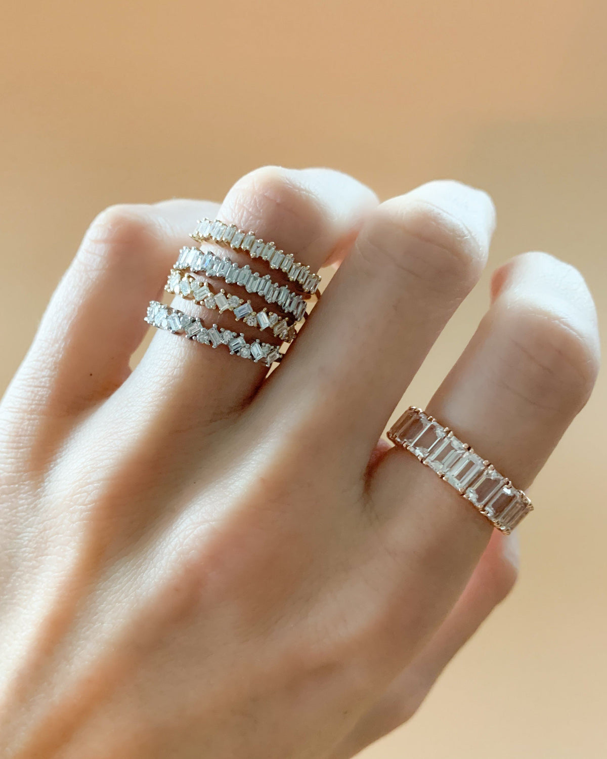 Sapphire & Diamond Stacking Rings by Love Lore | Abby Sparks Jewelry