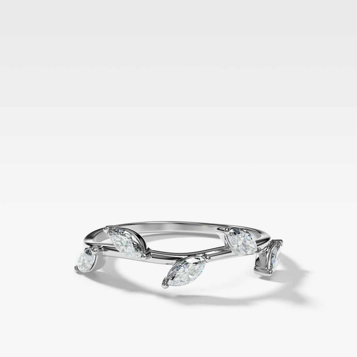 Laurel Marquise Band by Good Stone in White Gold