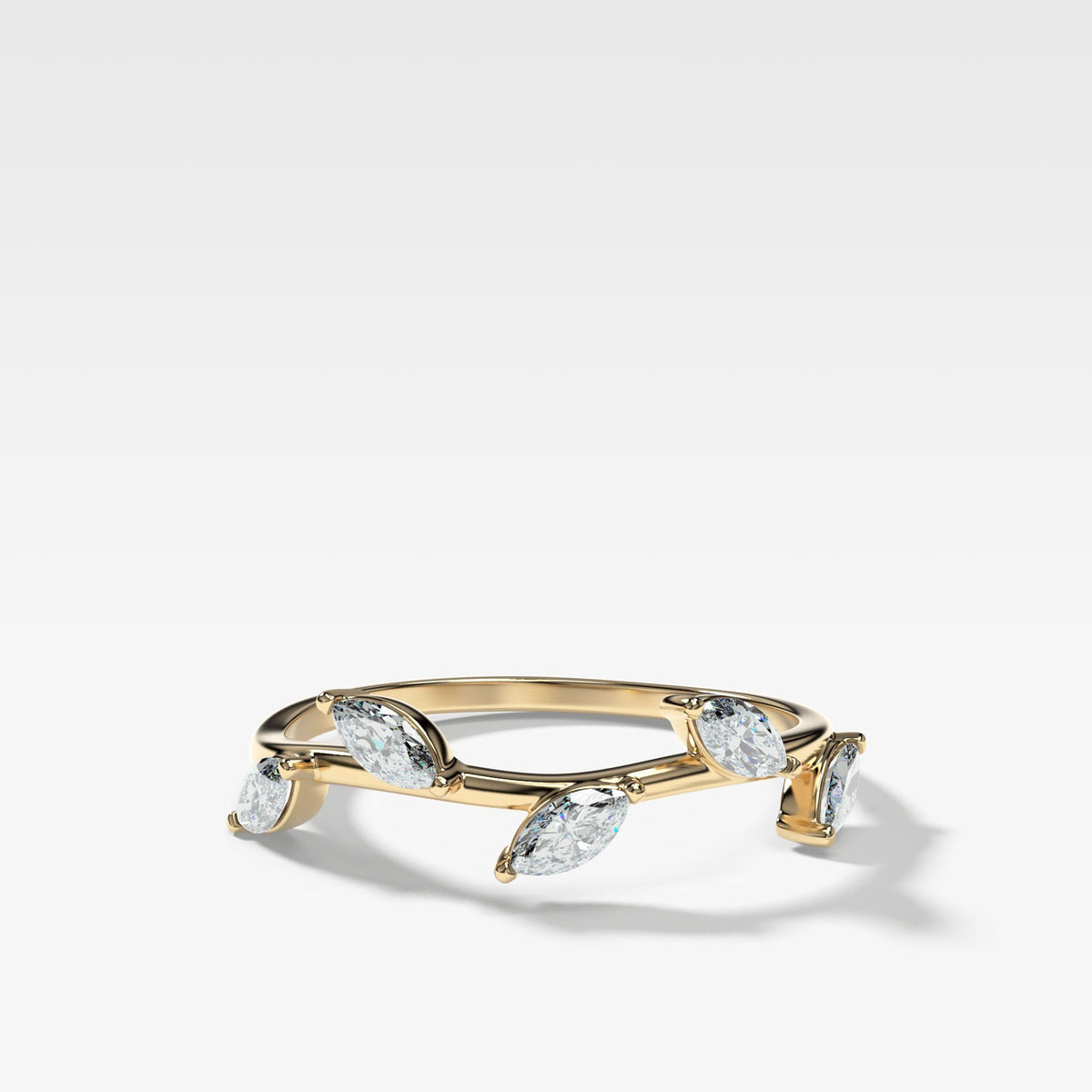 Laurel Marquise Band by Good Stone in Yellow Gold