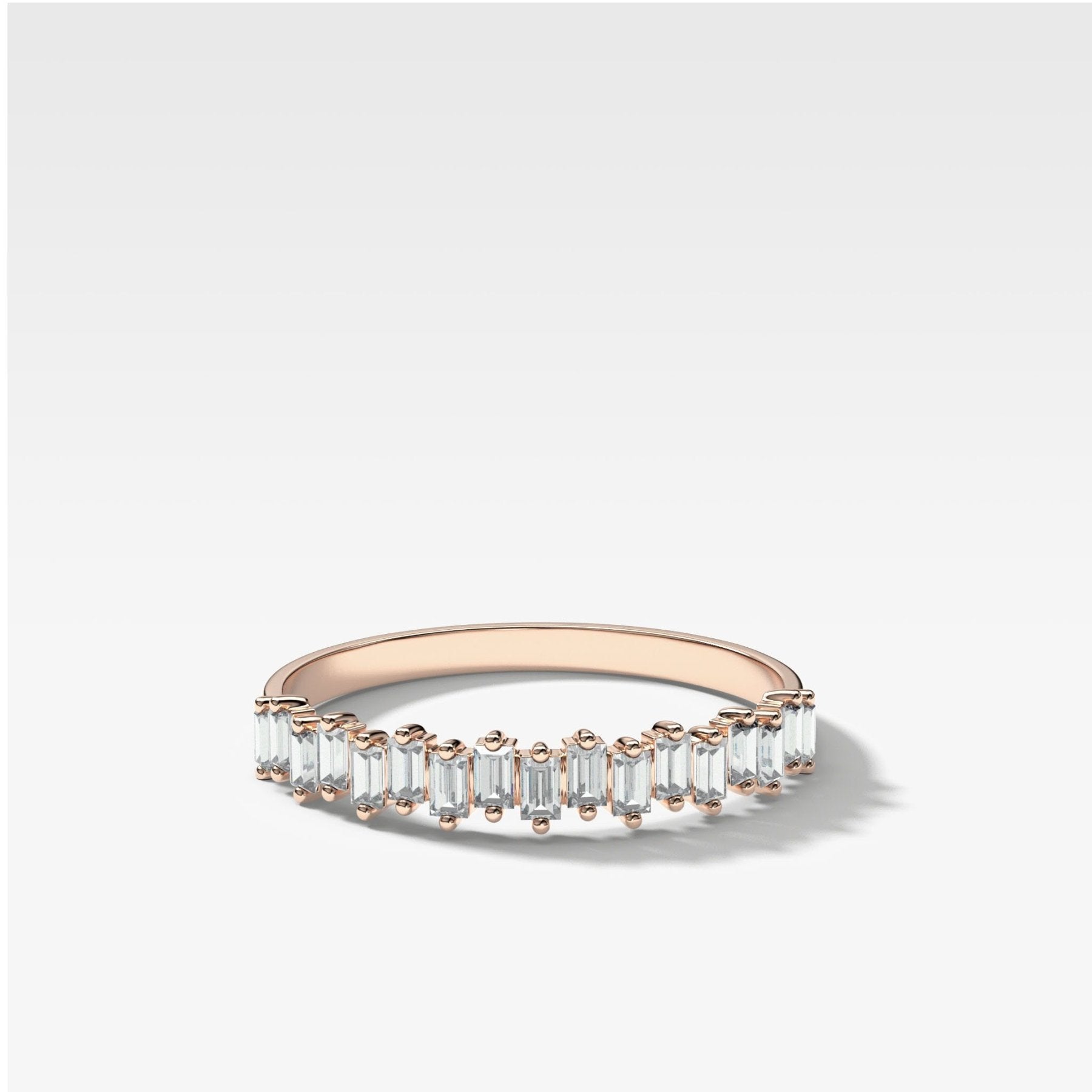 Baby Baguette Diamond Wedding Band - GOODSTONE