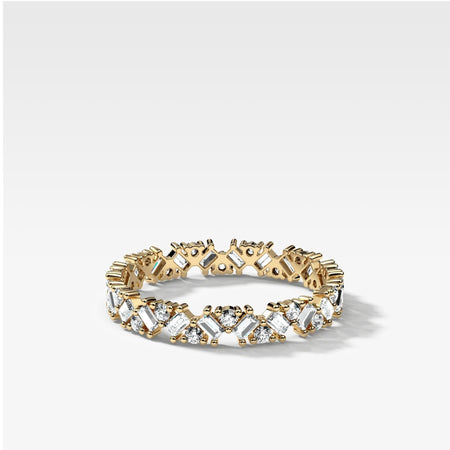 Baguette Diamond Medley Eternity Band
