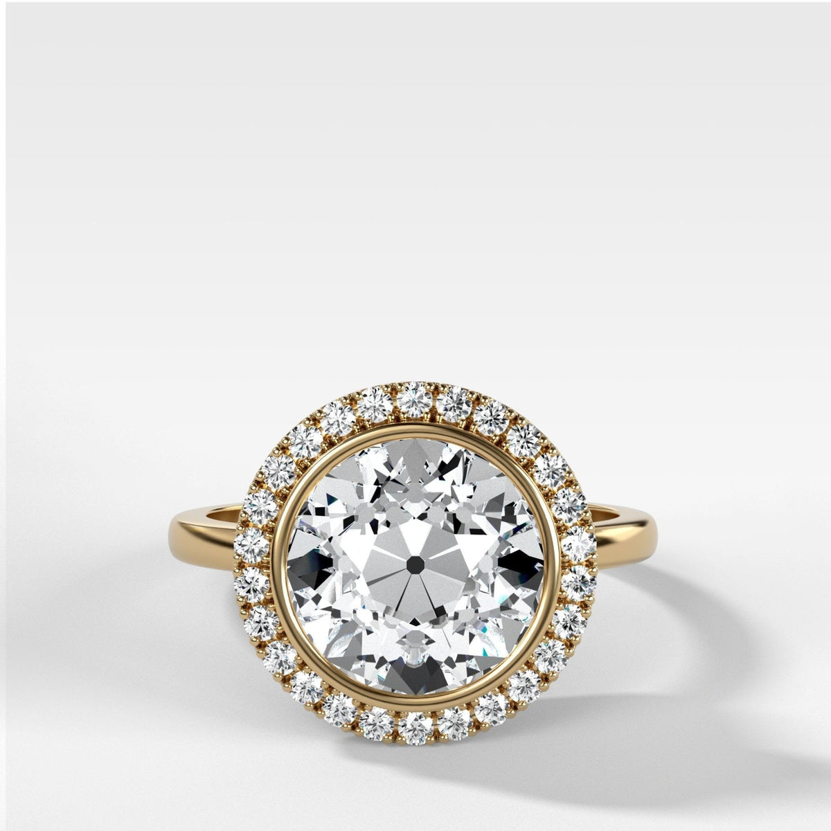 Bezel Set Halo Diamond Engagement Rings Series | GoodStone