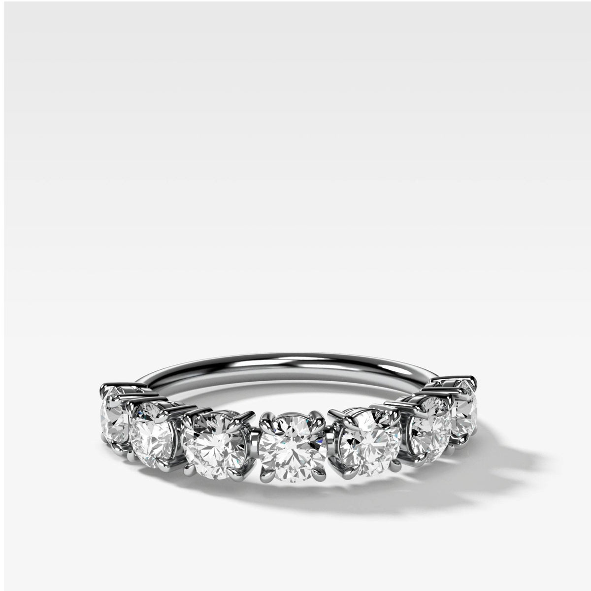 Claw Diamond Wedding Band: Jumbo Seven Stones - GOODSTONE