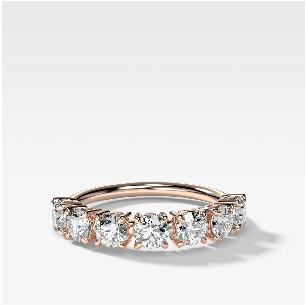 Claw Diamond Wedding Band: Jumbo Seven Stones - GOODSTONE