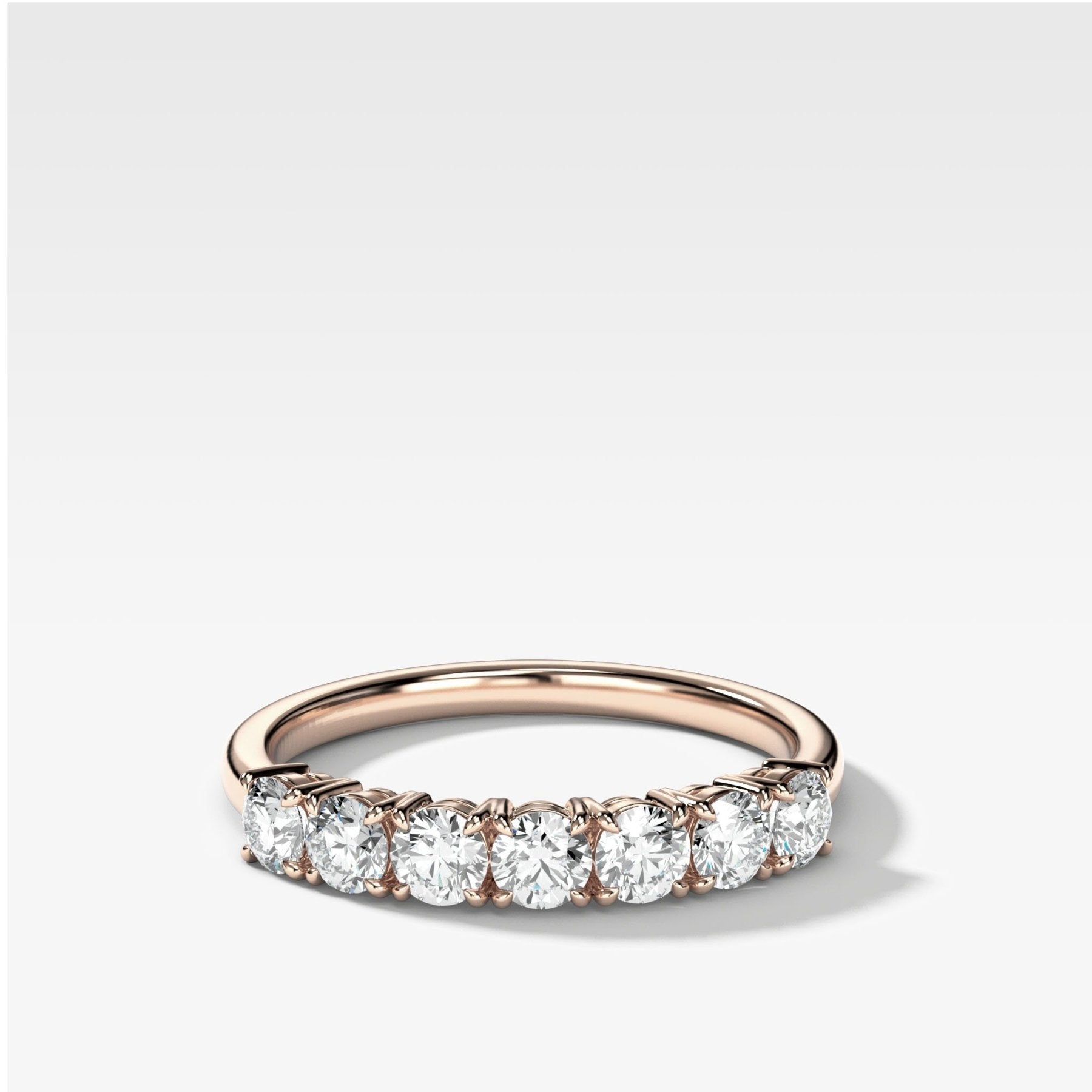 Claw Diamond Wedding Band: Standard Seven Stones - GOODSTONE