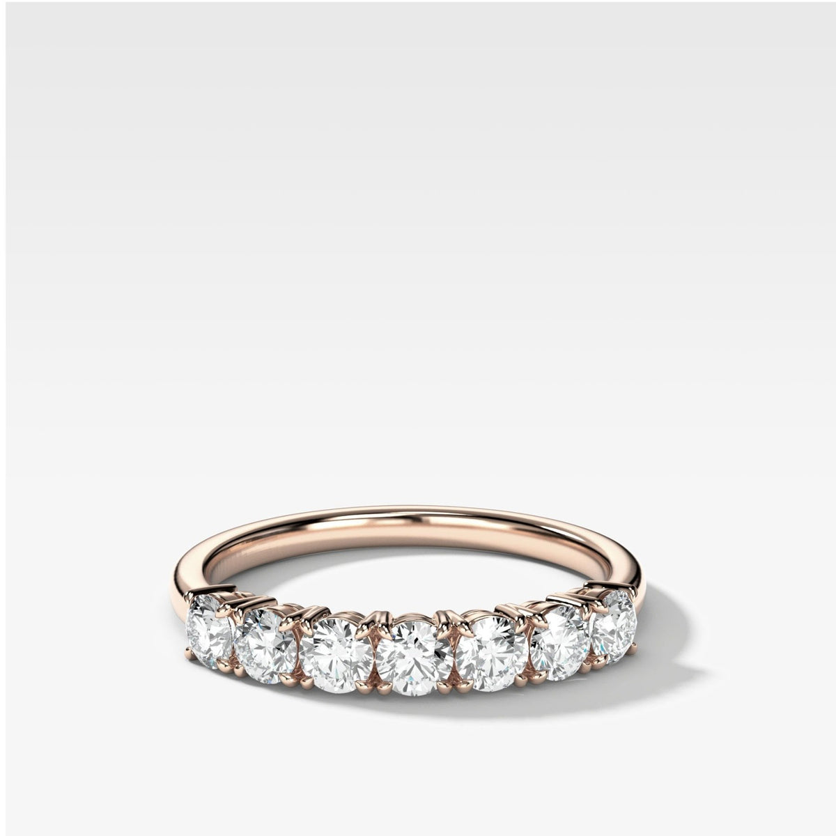 Claw Diamond Wedding Band: Standard Seven Stones - GOODSTONE