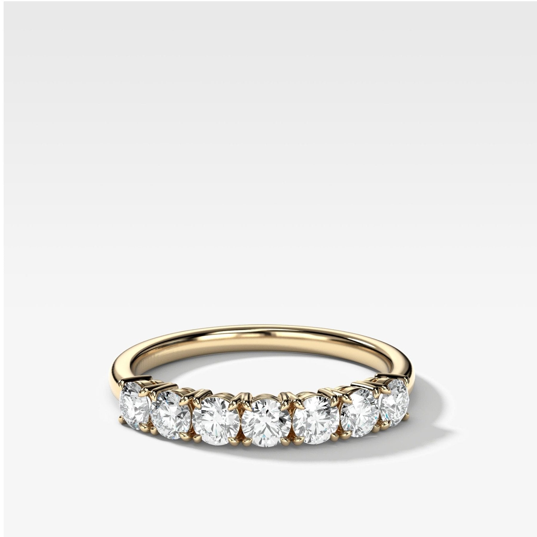 Claw Diamond Wedding Band: Standard Seven Stones - GOODSTONE