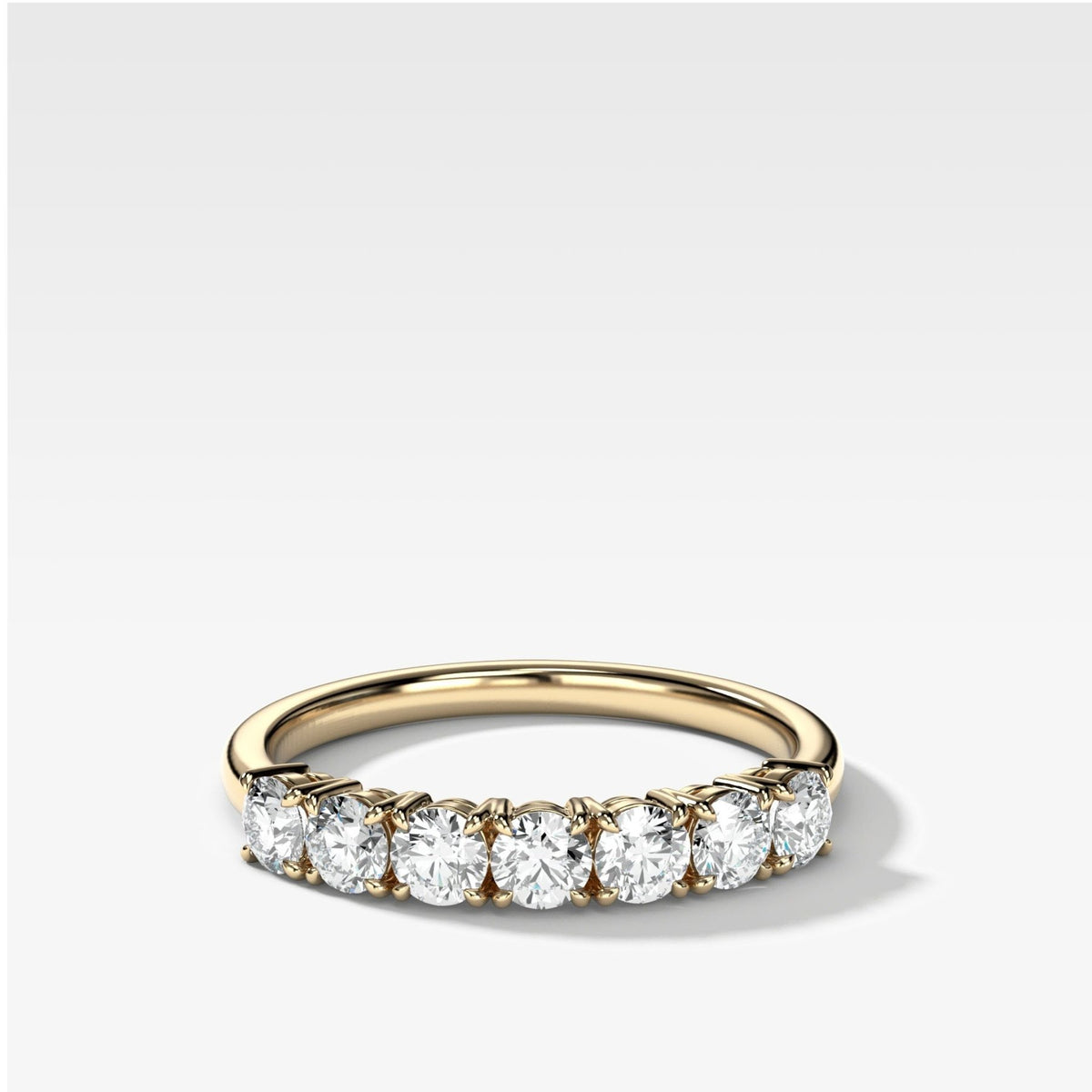 Claw Diamond Wedding Band: Standard Seven Stones - GOODSTONE