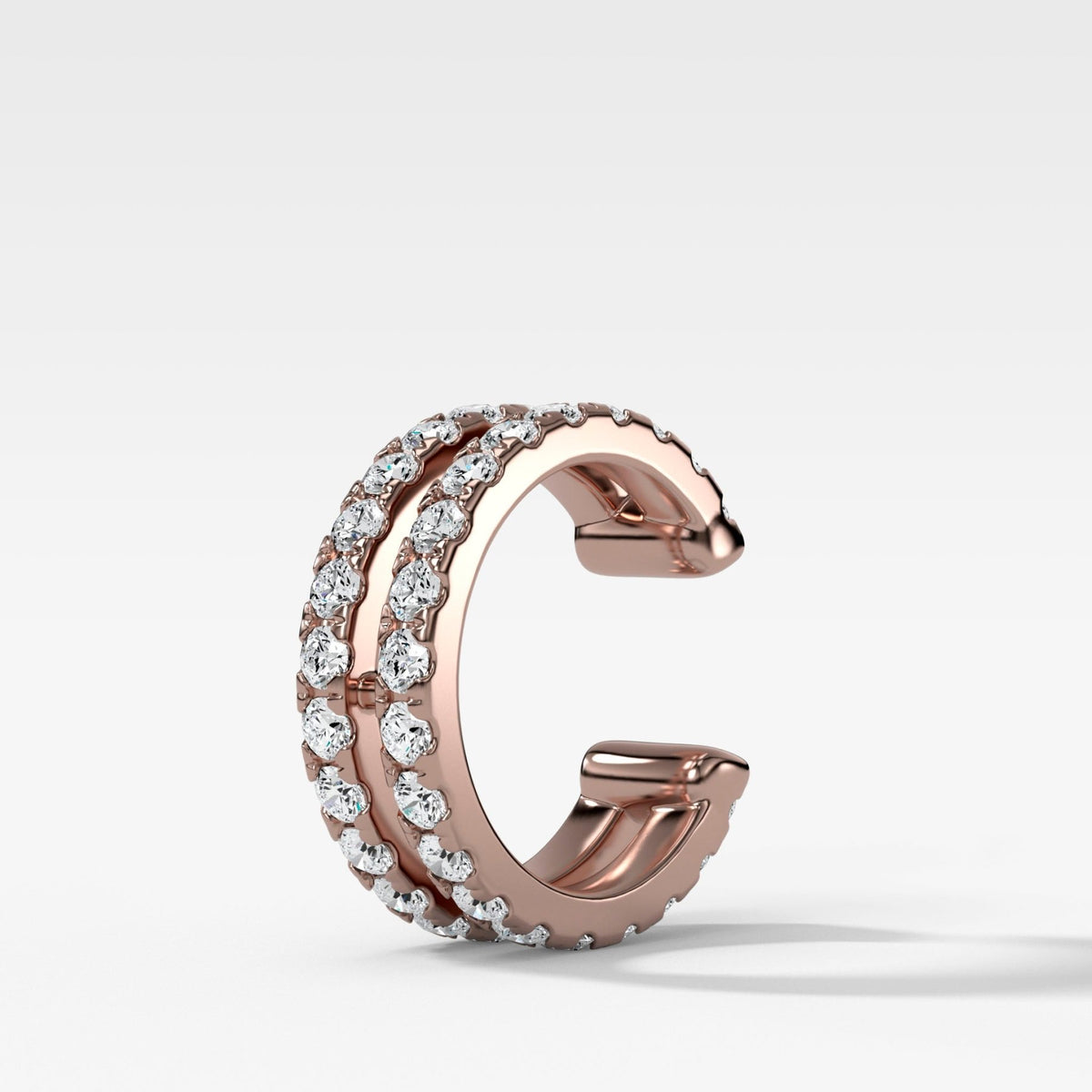 Double Row Diamond Ear Cuff Single - GOODSTONE