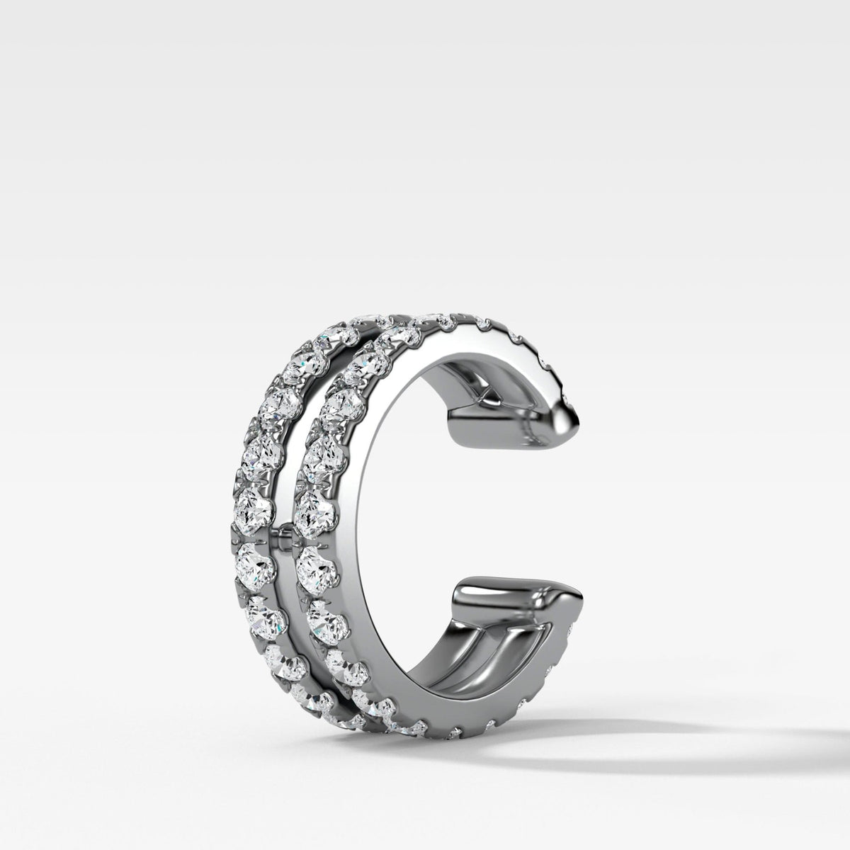 Double Row Diamond Ear Cuff Single - GOODSTONE