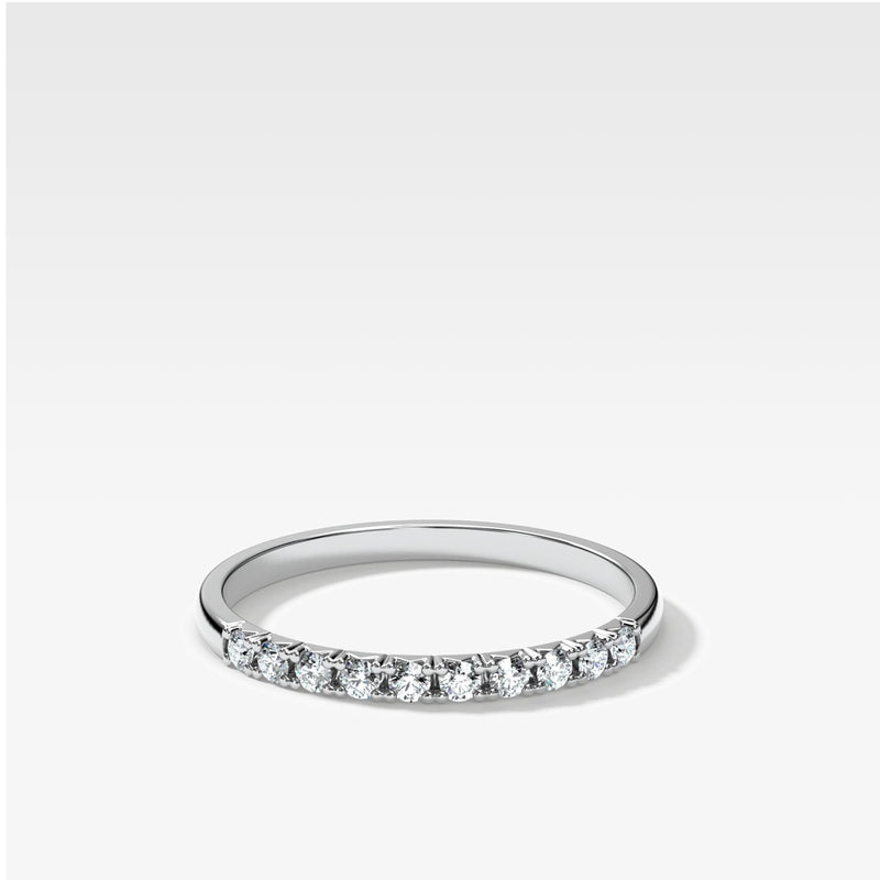 French Pavé Wedding Band