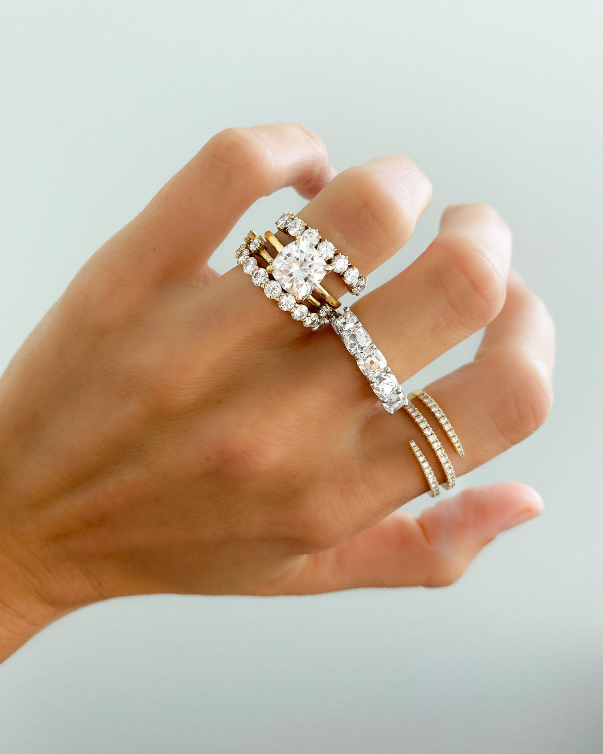 Pavé Diamond Wrap Ring by Good Stone available in Gold and Platinum