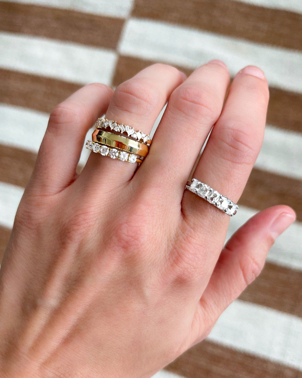 Buy 5 Stone Engagement Rings | Diamond Quarter