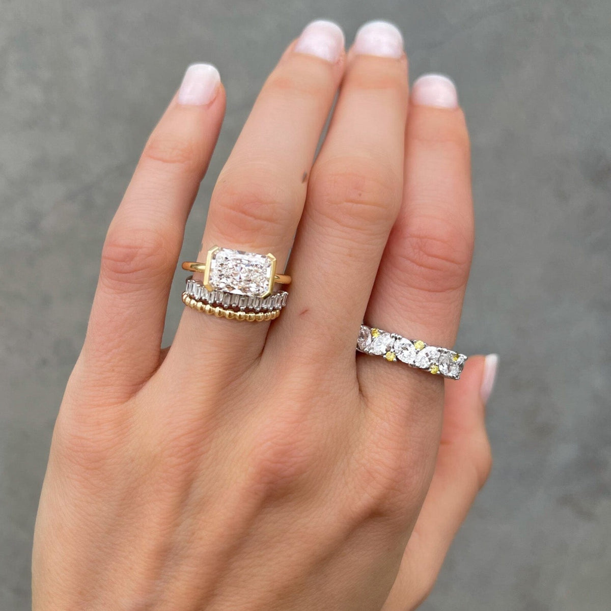 Wedding Ring Gold Eternity Ring With Diamonds Oval Diamond Wedding