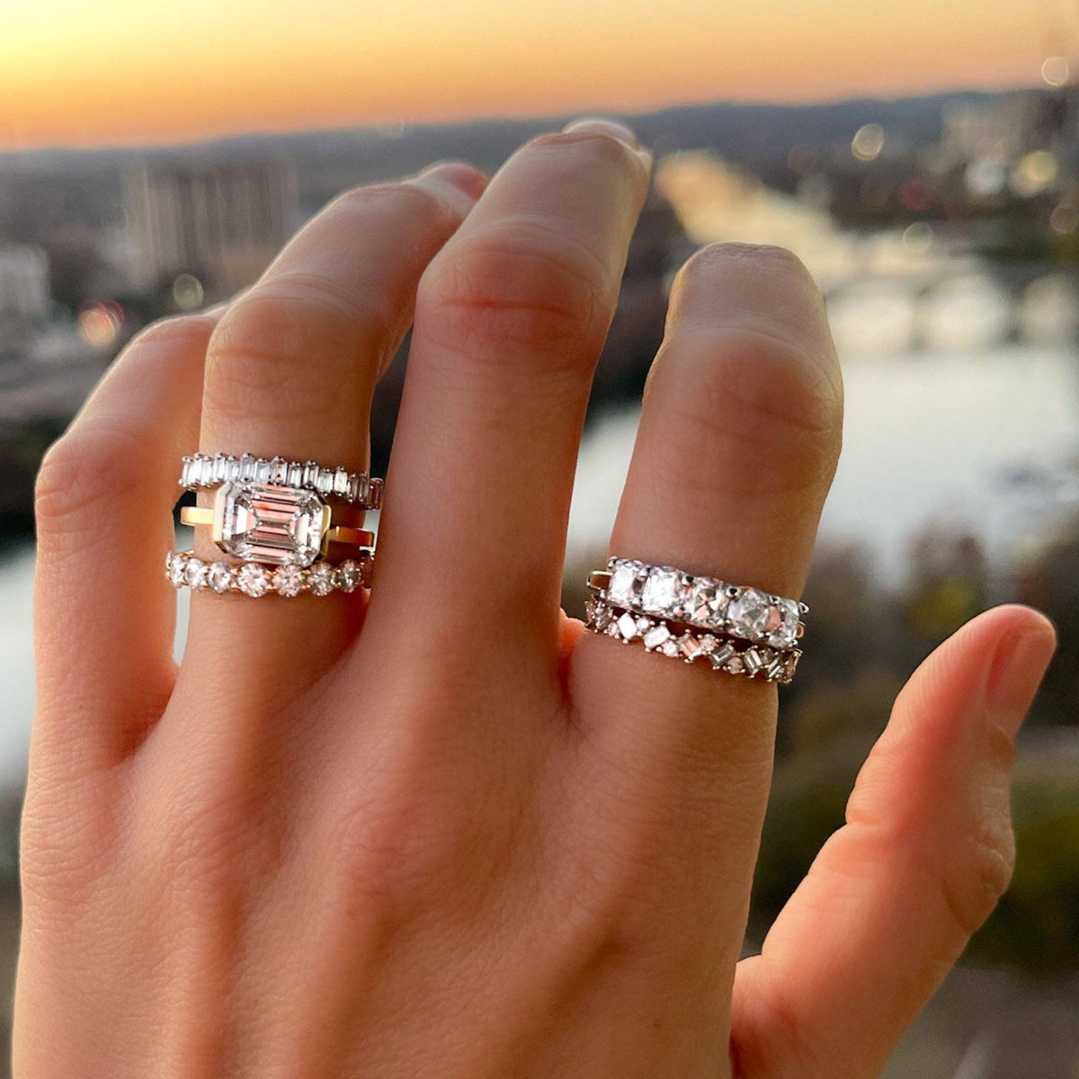 Tiffany Co Engagement And Wedding Bands How To Wear Engagement