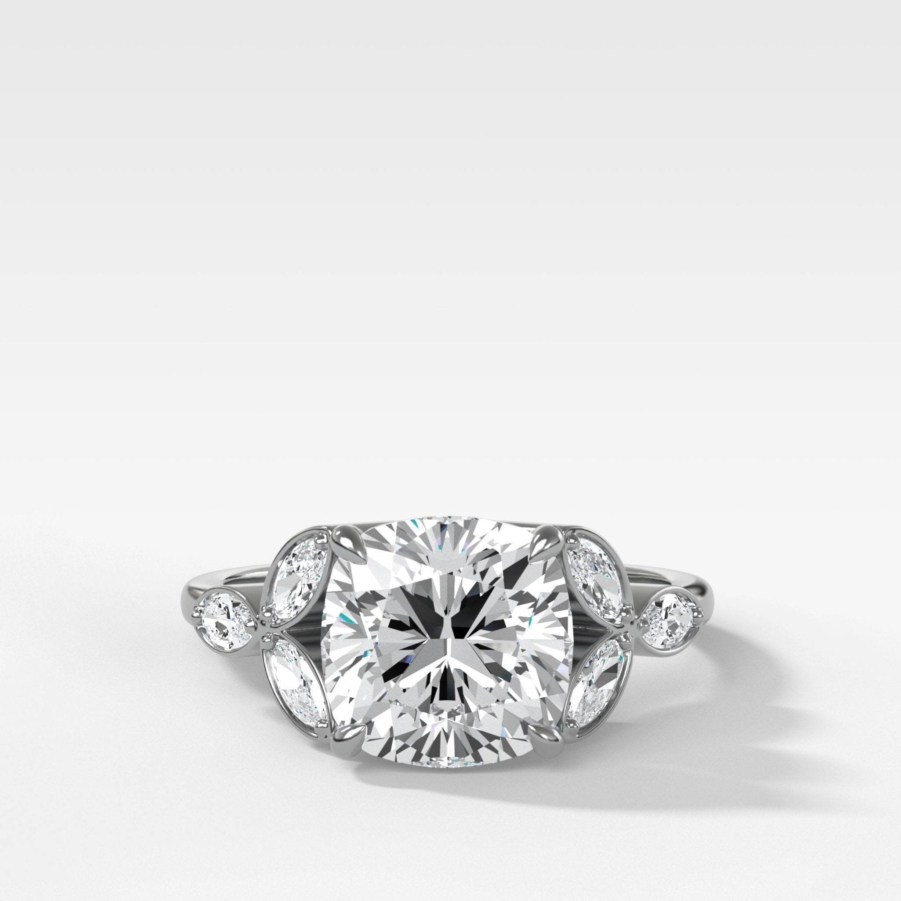 Laurel Engagement Ring With Cushion Cut Diamond - GOODSTONE