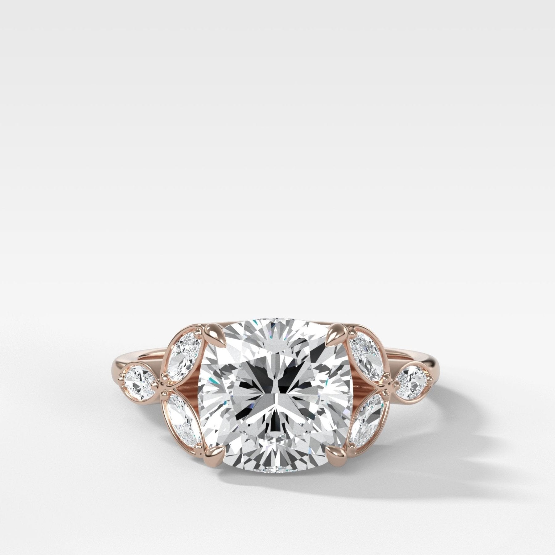 Laurel Engagement Ring With Cushion Cut Diamond - GOODSTONE