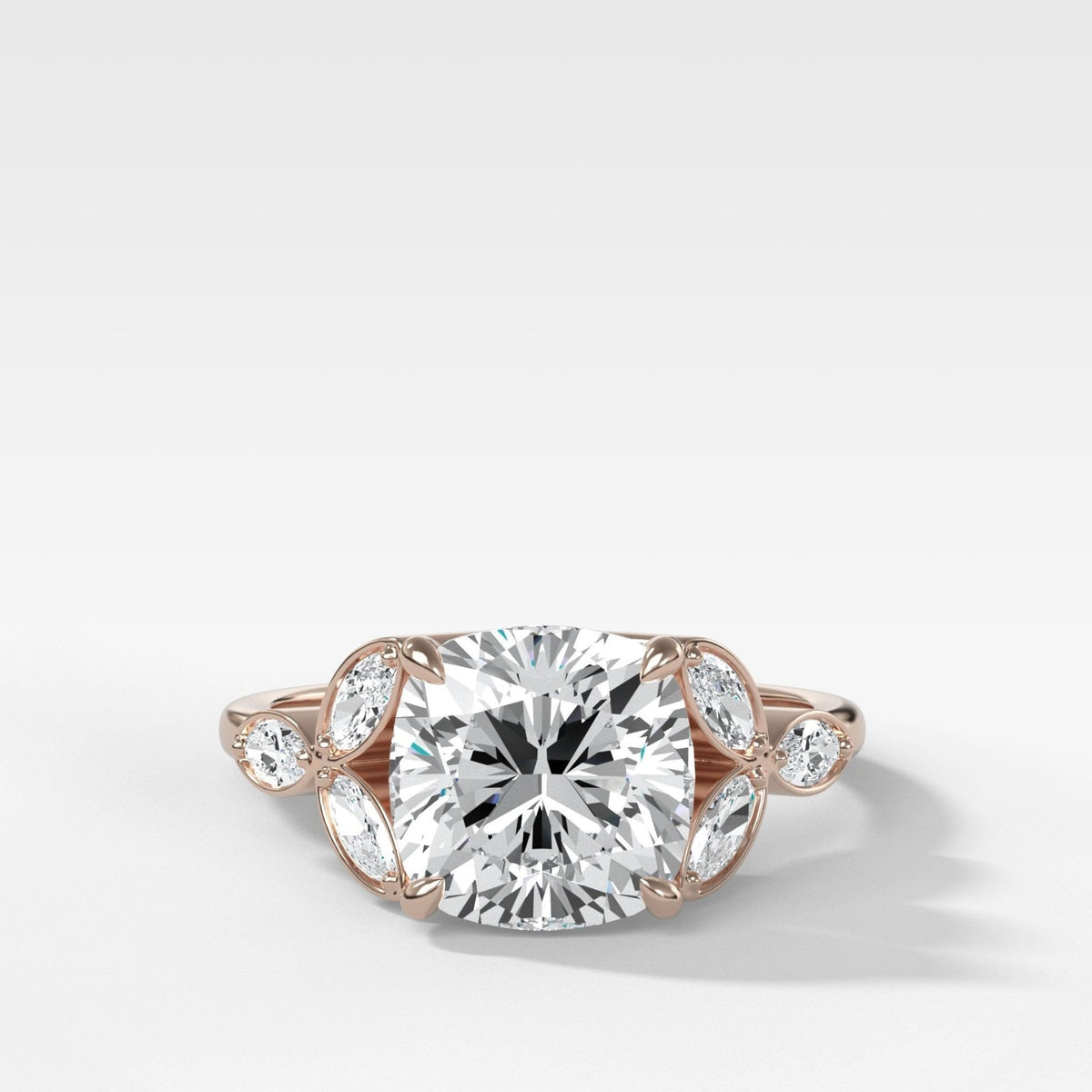 Laurel Engagement Ring With Cushion Cut Diamond - GOODSTONE