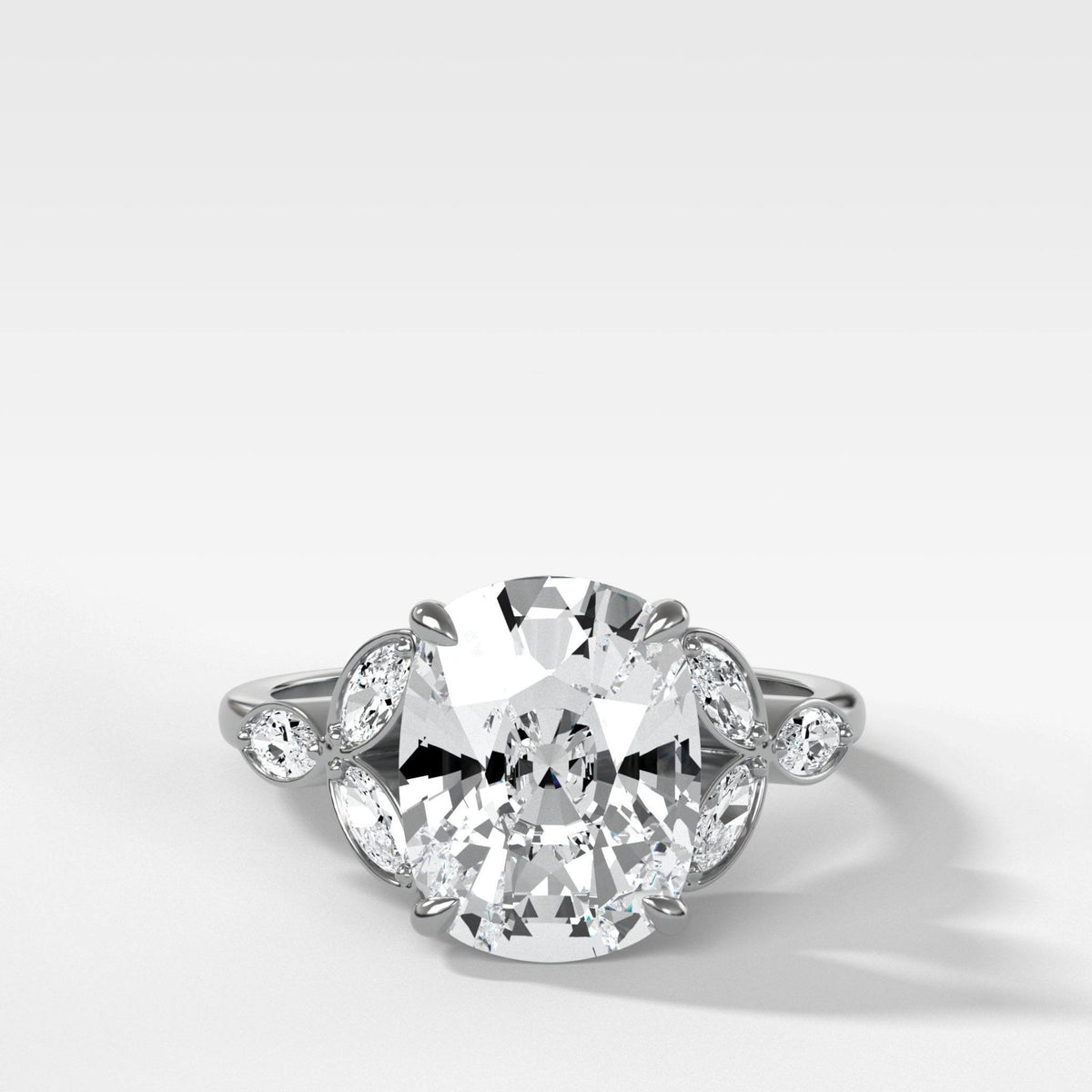 Laurel Engagement Ring With Elongated Cushion Cut Diamond - GOODSTONE