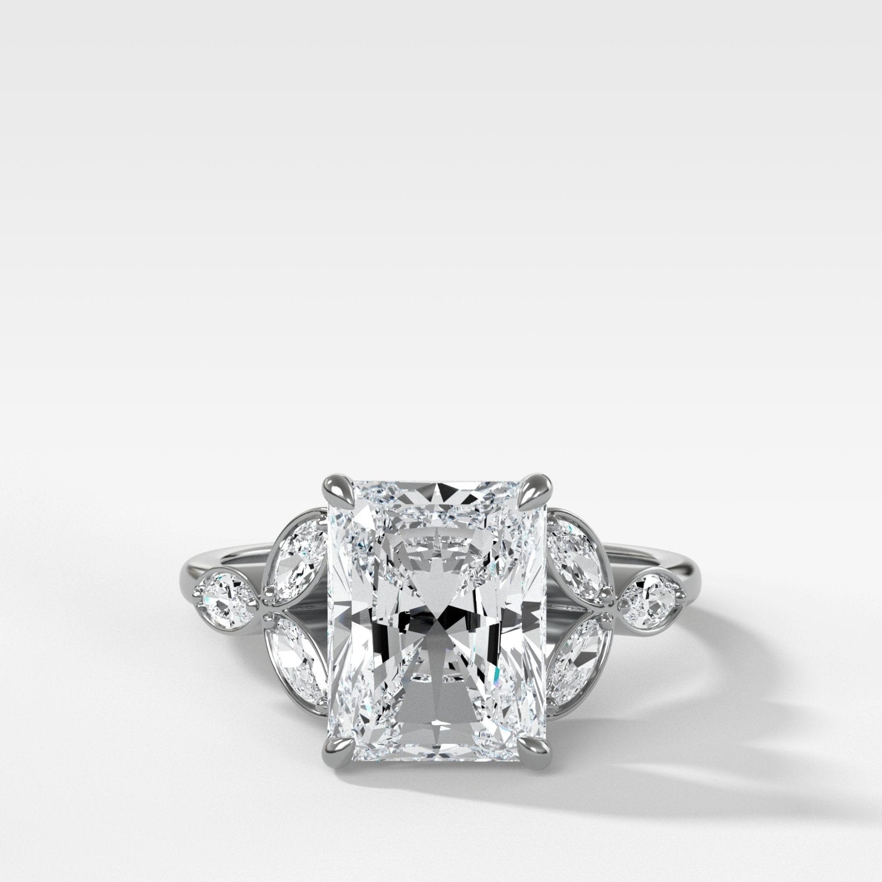 Laurel Engagement Ring With Elongated Radiant Cut Diamond - GOODSTONE