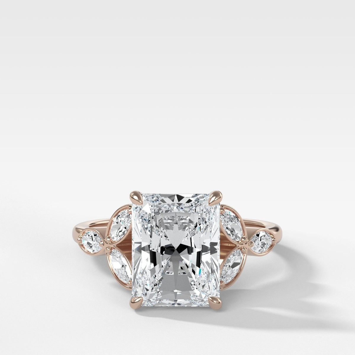 Laurel Engagement Ring With Elongated Radiant Cut Diamond - GOODSTONE