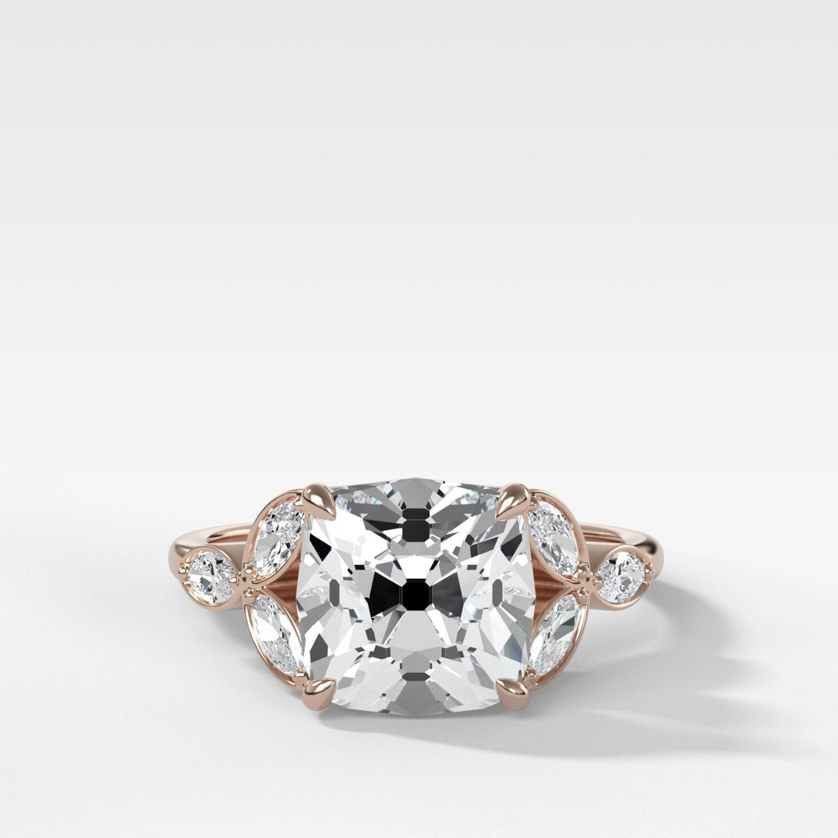 Laurel Engagement Ring With Old Mine Cut Diamond - GOODSTONE