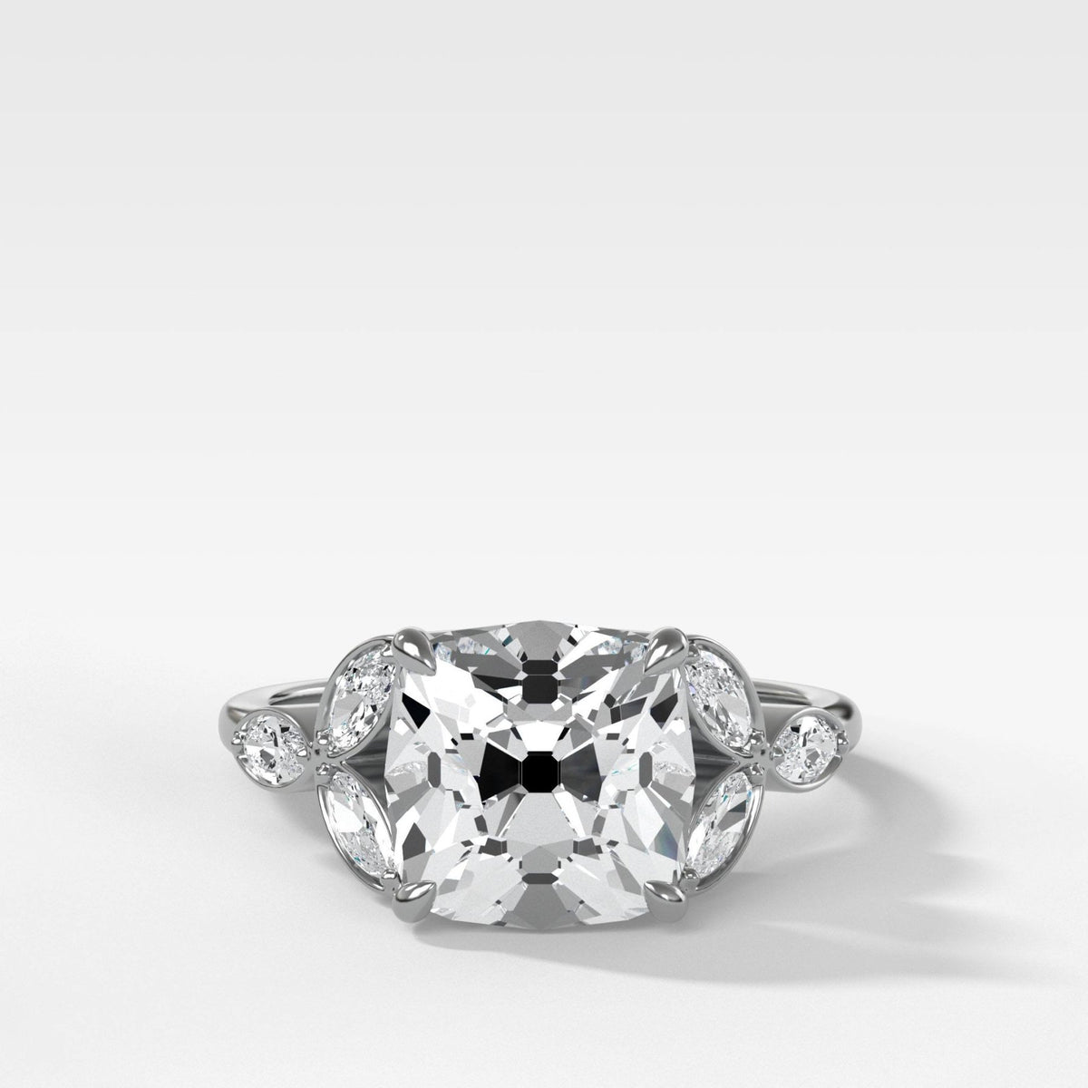 Laurel Engagement Ring With Old Mine Cut Diamond - GOODSTONE