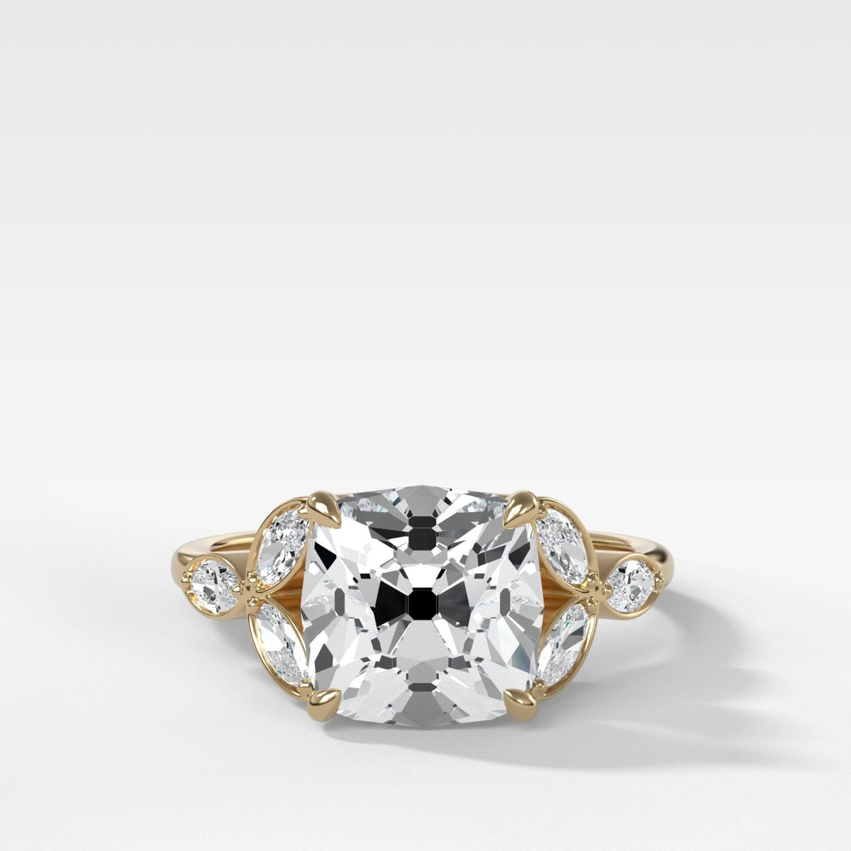 Laurel Engagement Ring With Old Mine Cut Diamond - GOODSTONE
