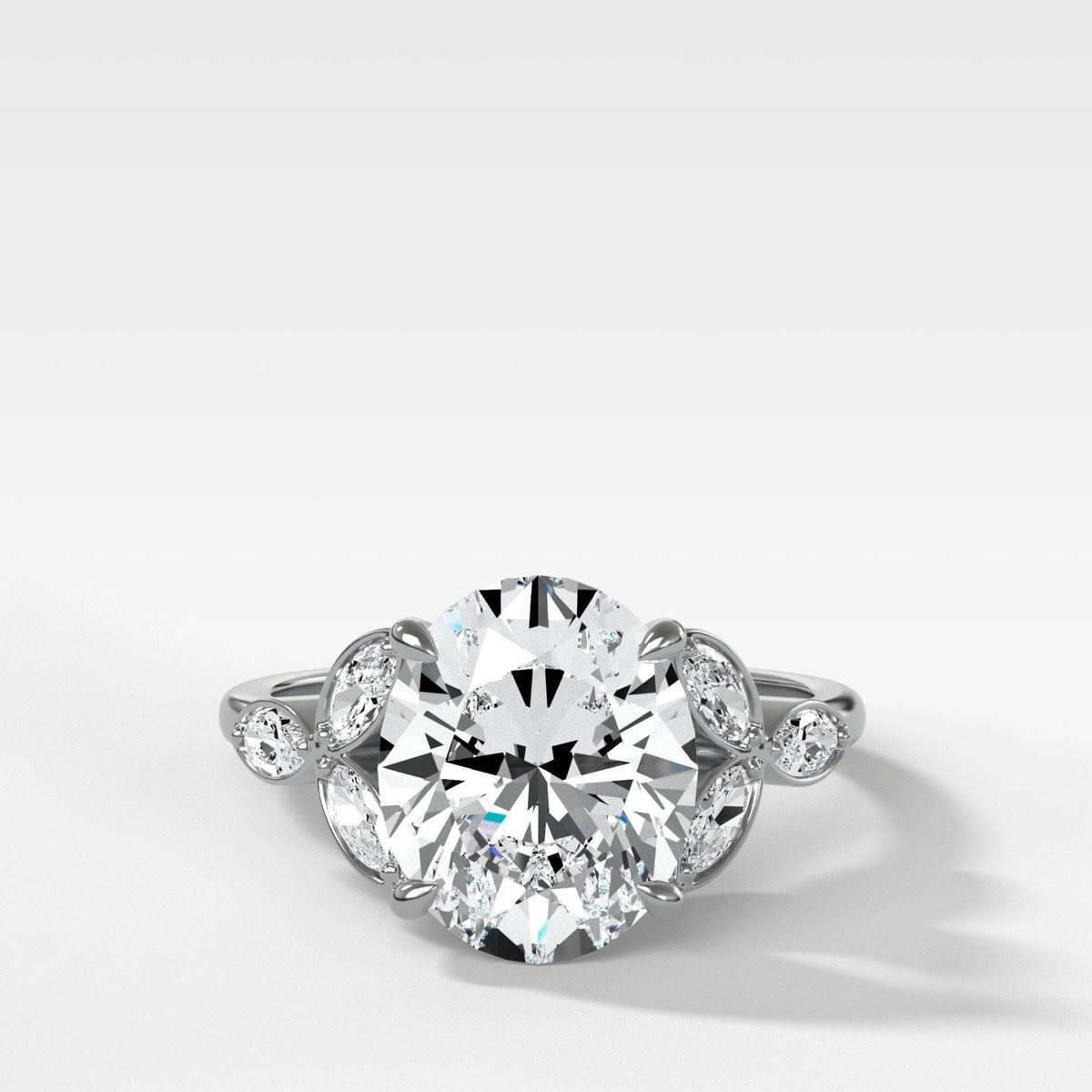 Laurel Engagement Ring With Oval Cut Diamond - GOODSTONE