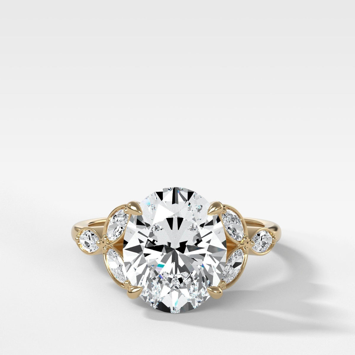 Laurel Engagement Ring With Oval Cut Diamond - GOODSTONE