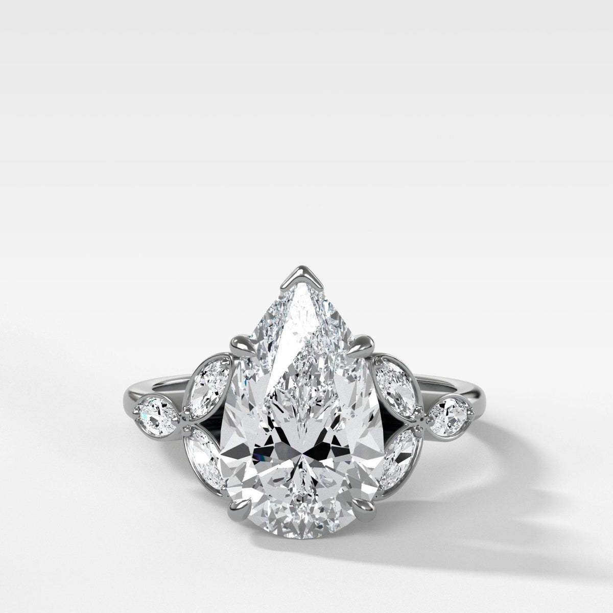 Laurel Engagement Ring With Pear Cut Diamond - GOODSTONE