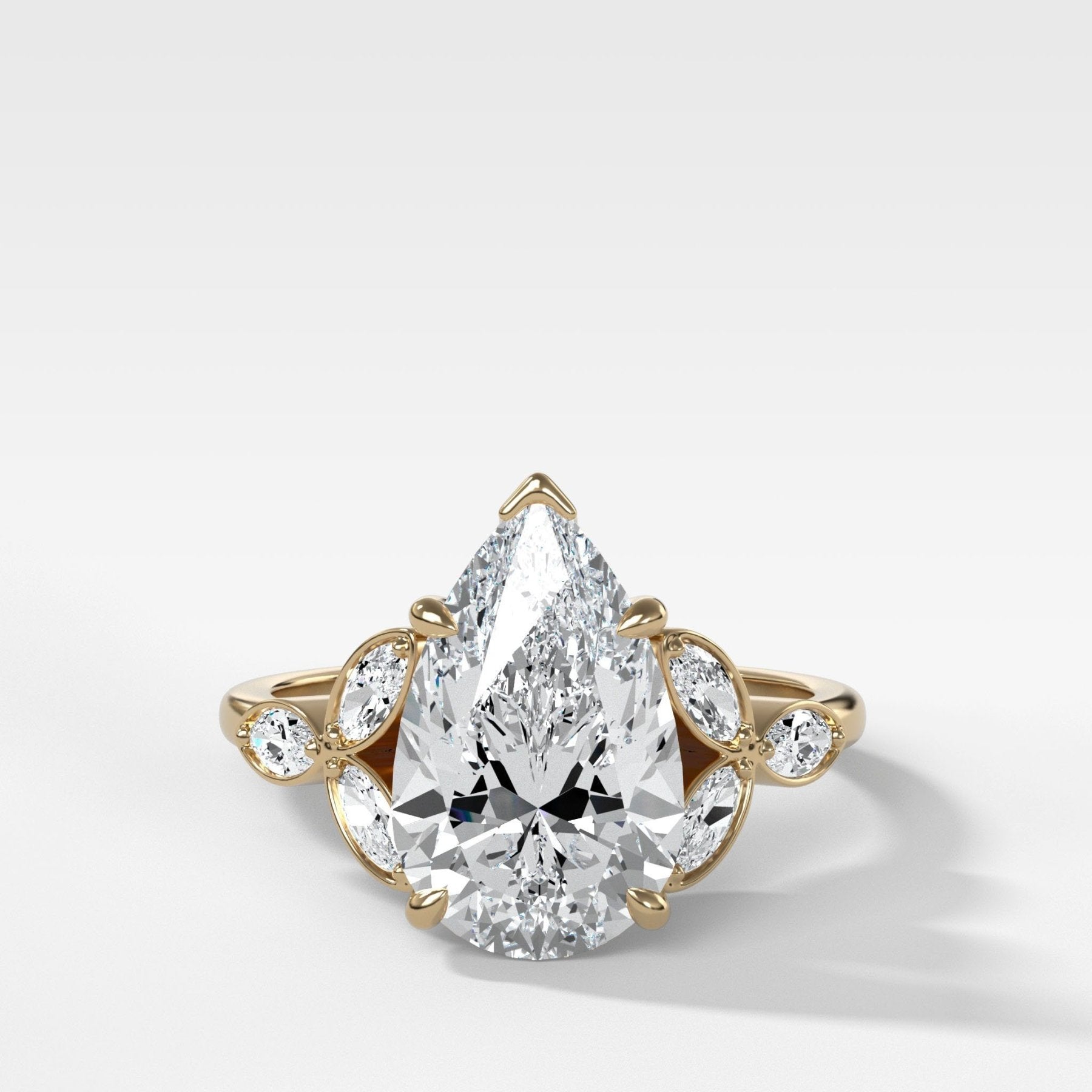 Laurel Engagement Ring With Pear Cut Diamond