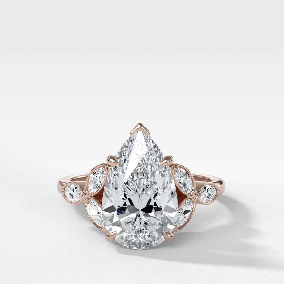 Laurel Engagement Ring With Pear Cut Diamond - GOODSTONE
