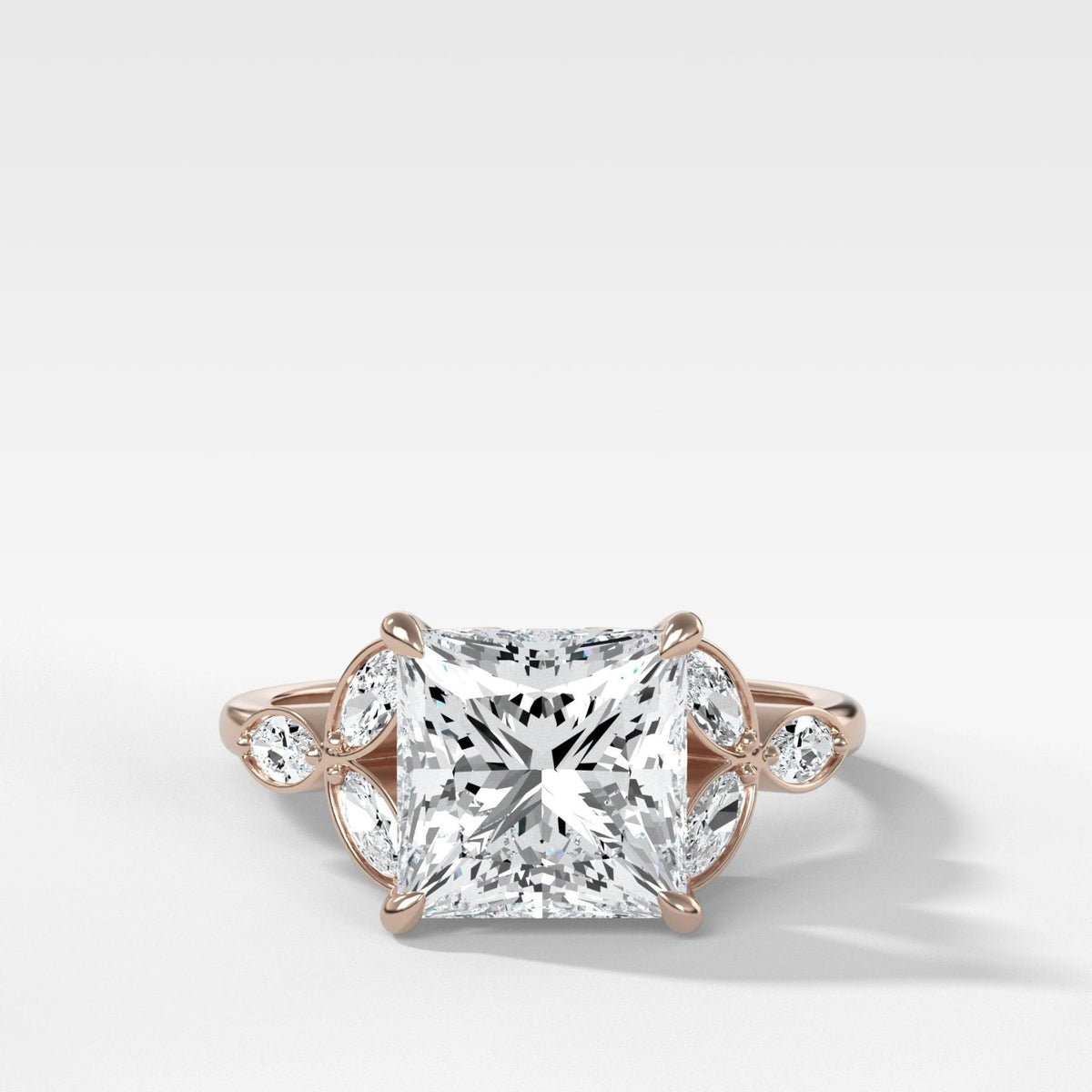 Laurel Engagement Ring With Princess Cut Diamond - GOODSTONE