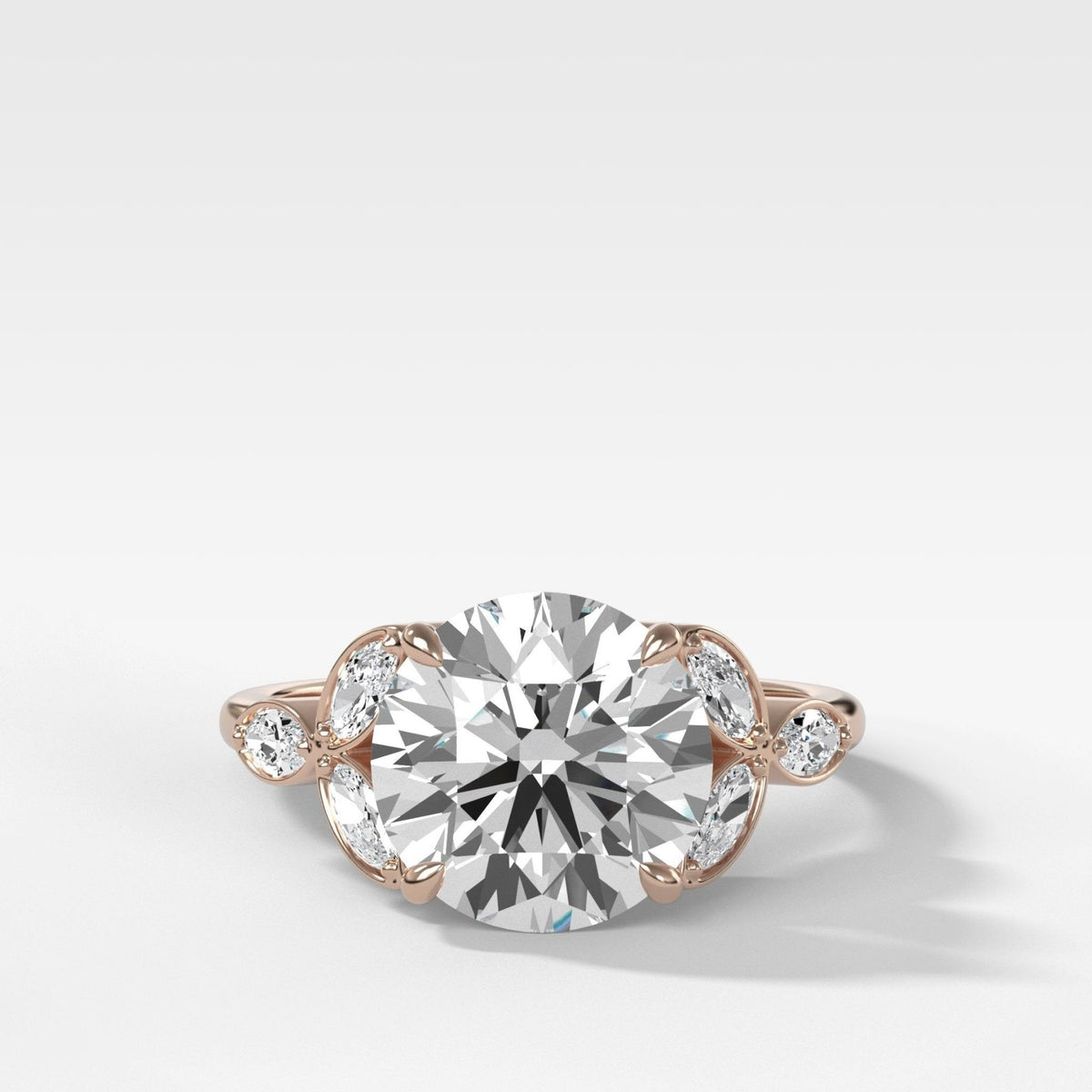 Laurel Engagement Ring With Round Cut Diamond - GOODSTONE