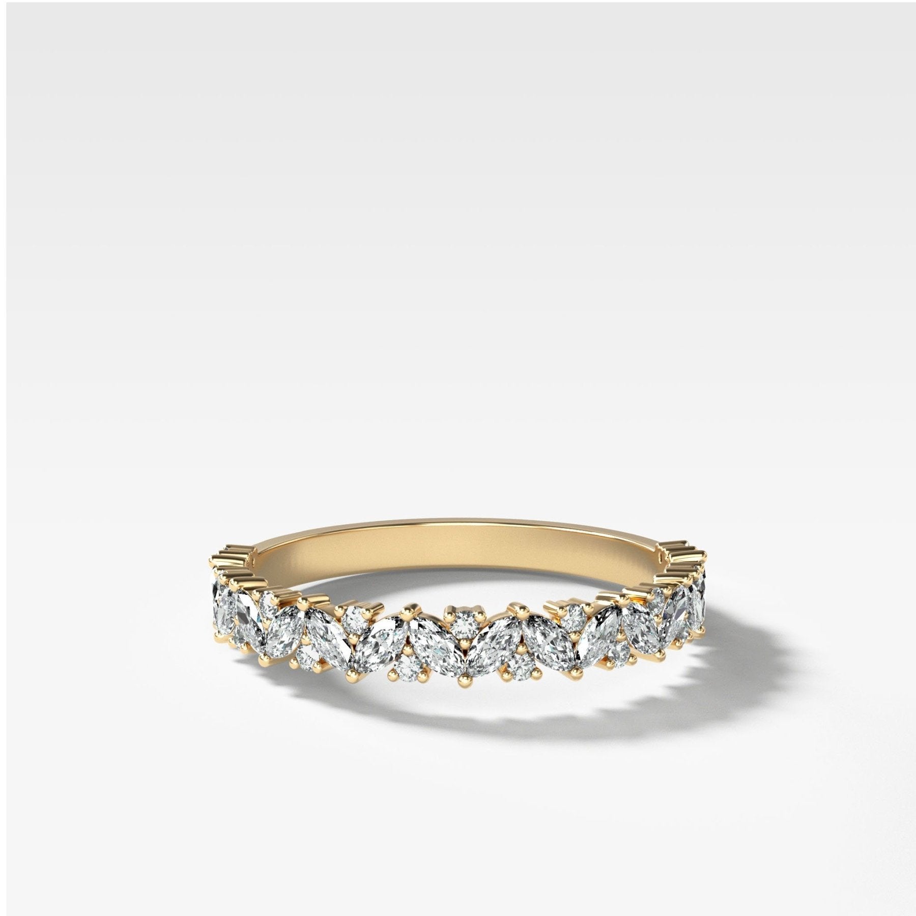 Marquise Round Multi Shape Diamond Wedding Band - GOODSTONE