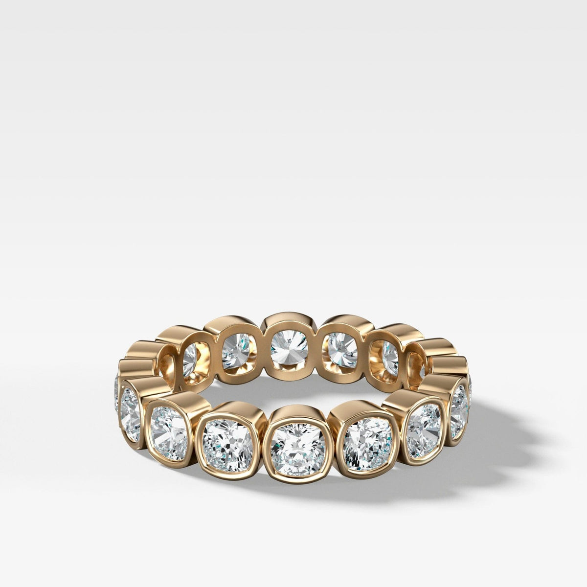 Midi Bezel Set Eternity Band With Cushion Cuts - GOODSTONE