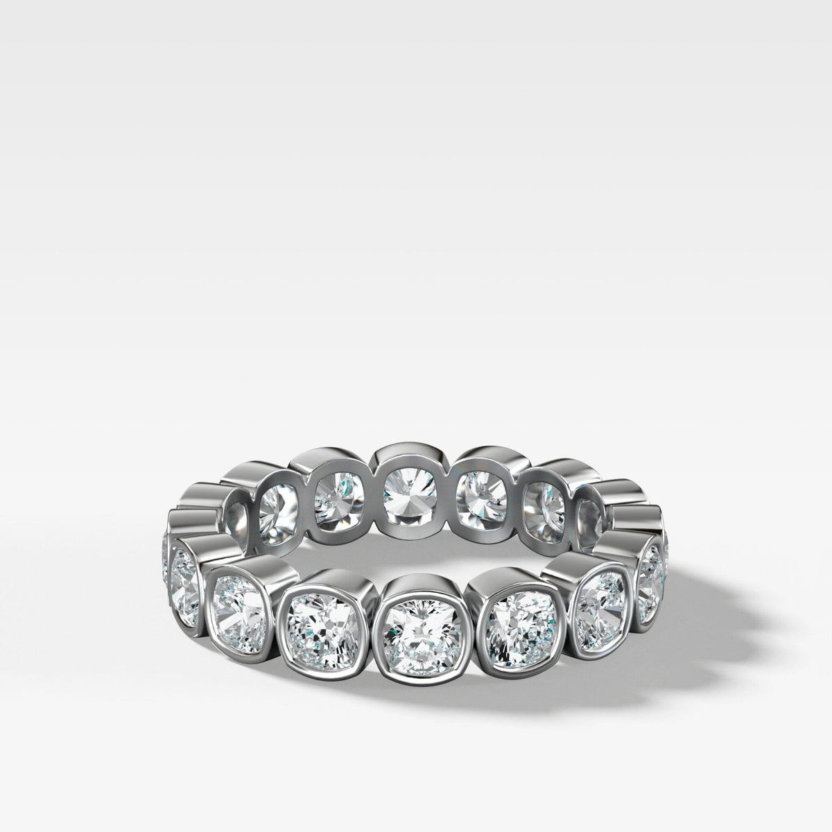 Midi Bezel Set Eternity Band With Cushion Cuts - GOODSTONE