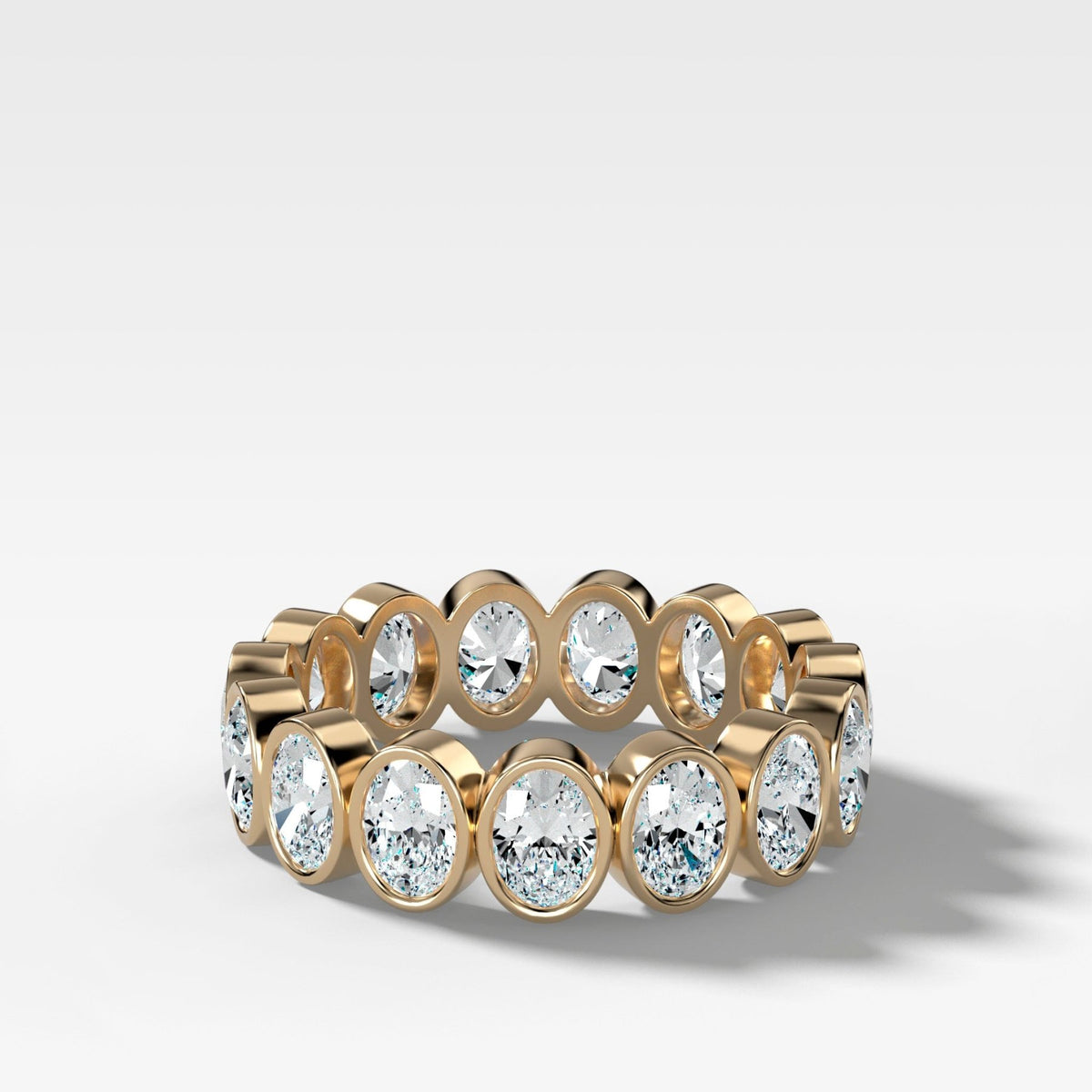 Midi Bezel Set Eternity Band With Oval Cuts - GOODSTONE