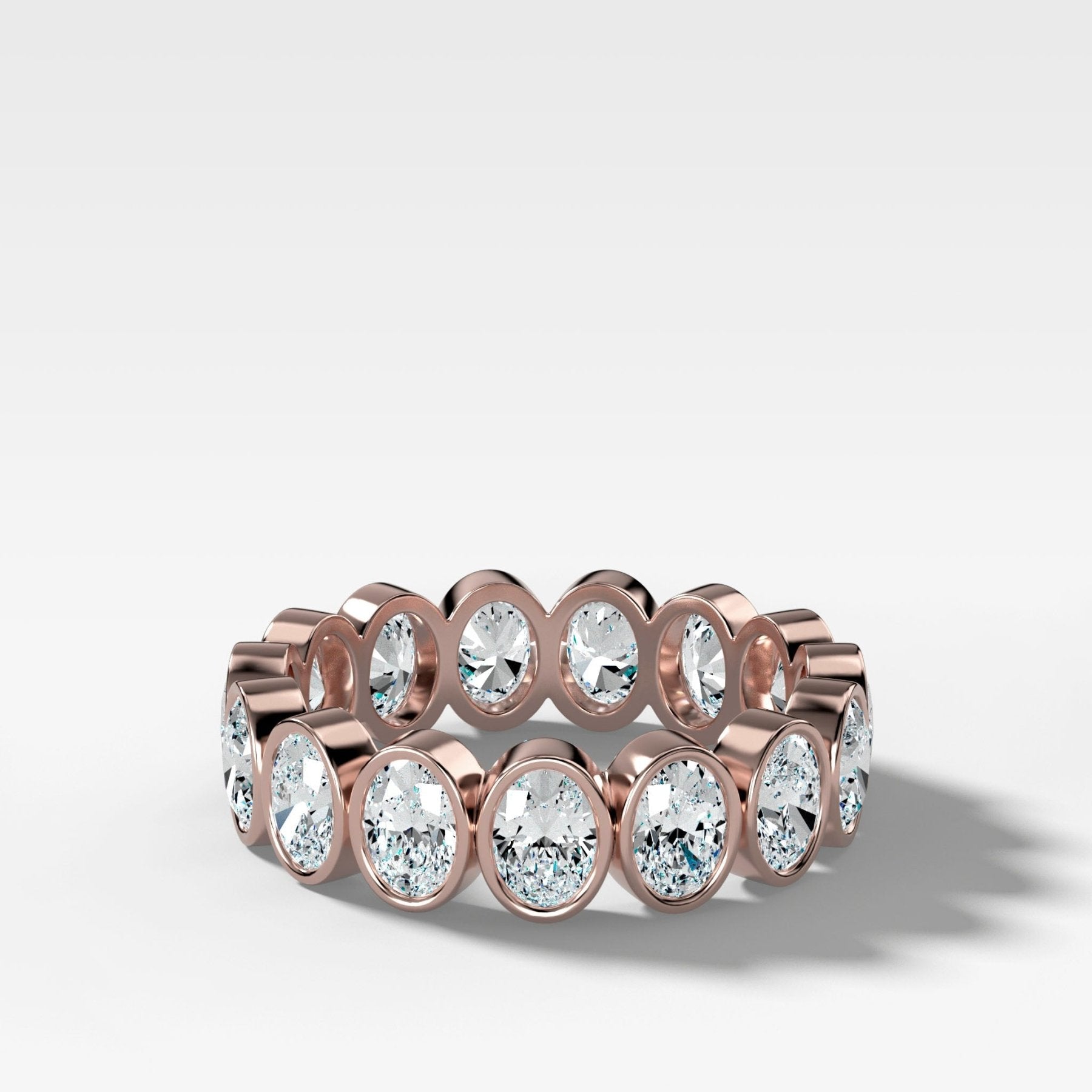Midi Bezel Set Eternity Band With Oval Cuts - GOODSTONE