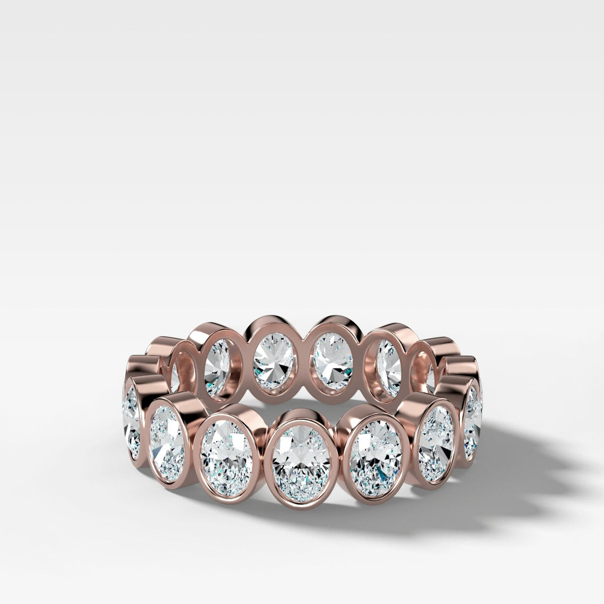 Midi Bezel Set Eternity Band With Oval Cuts - GOODSTONE
